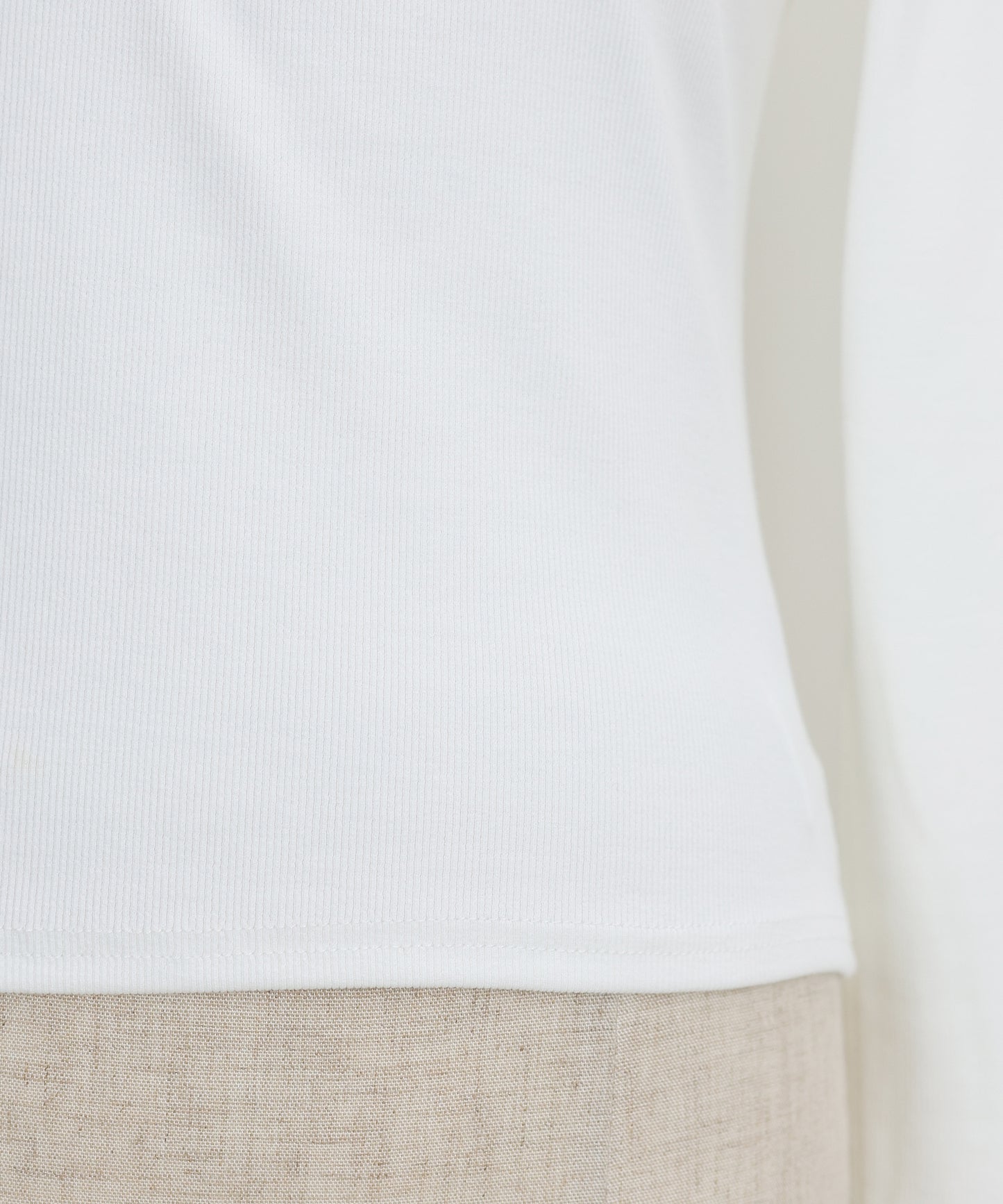 レース付ヘンリーネックカットソー【ネコポス】