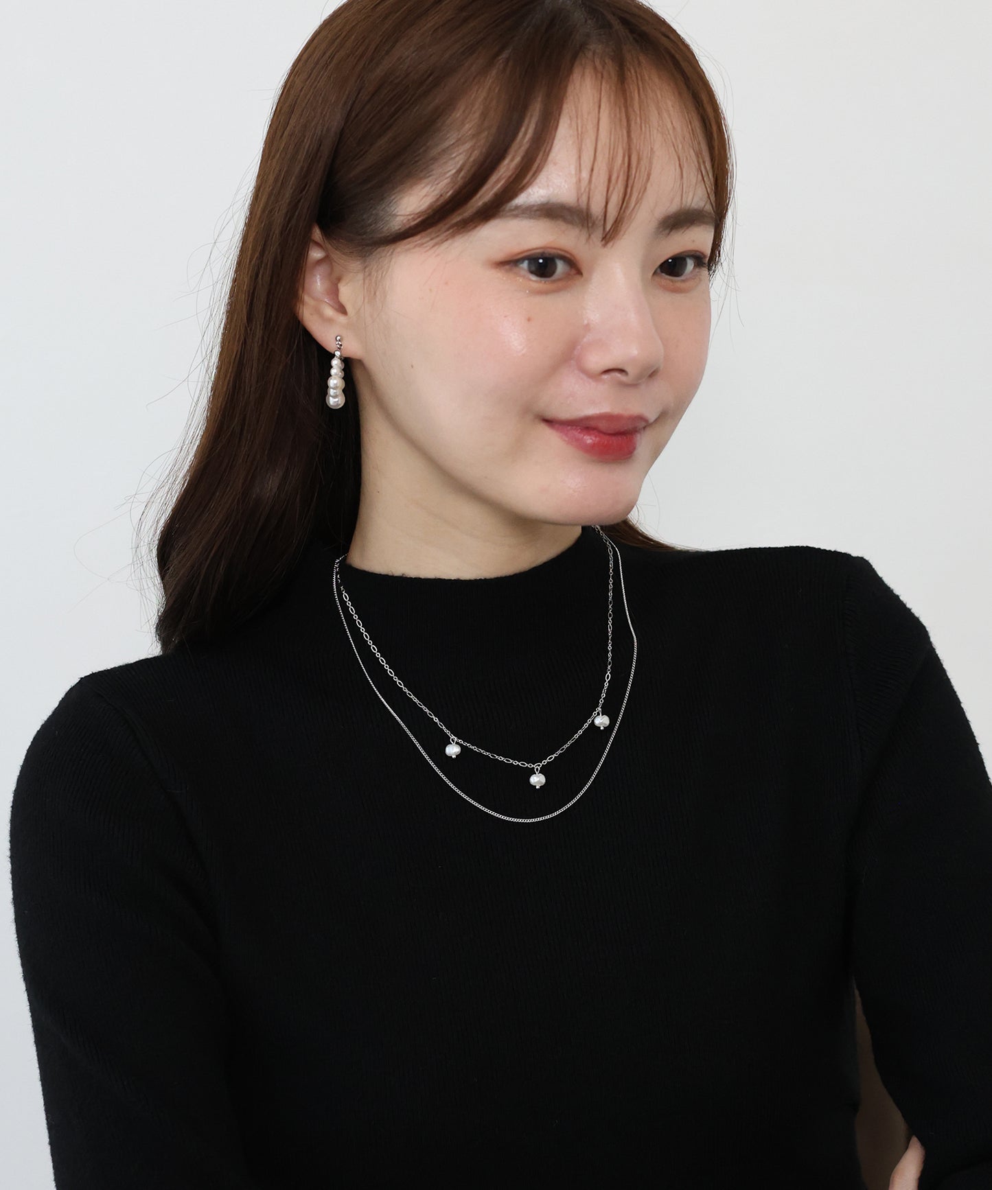 【早割5%OFF】パールステーション2連ネックレス / ニッケルフリー【ネコポス】