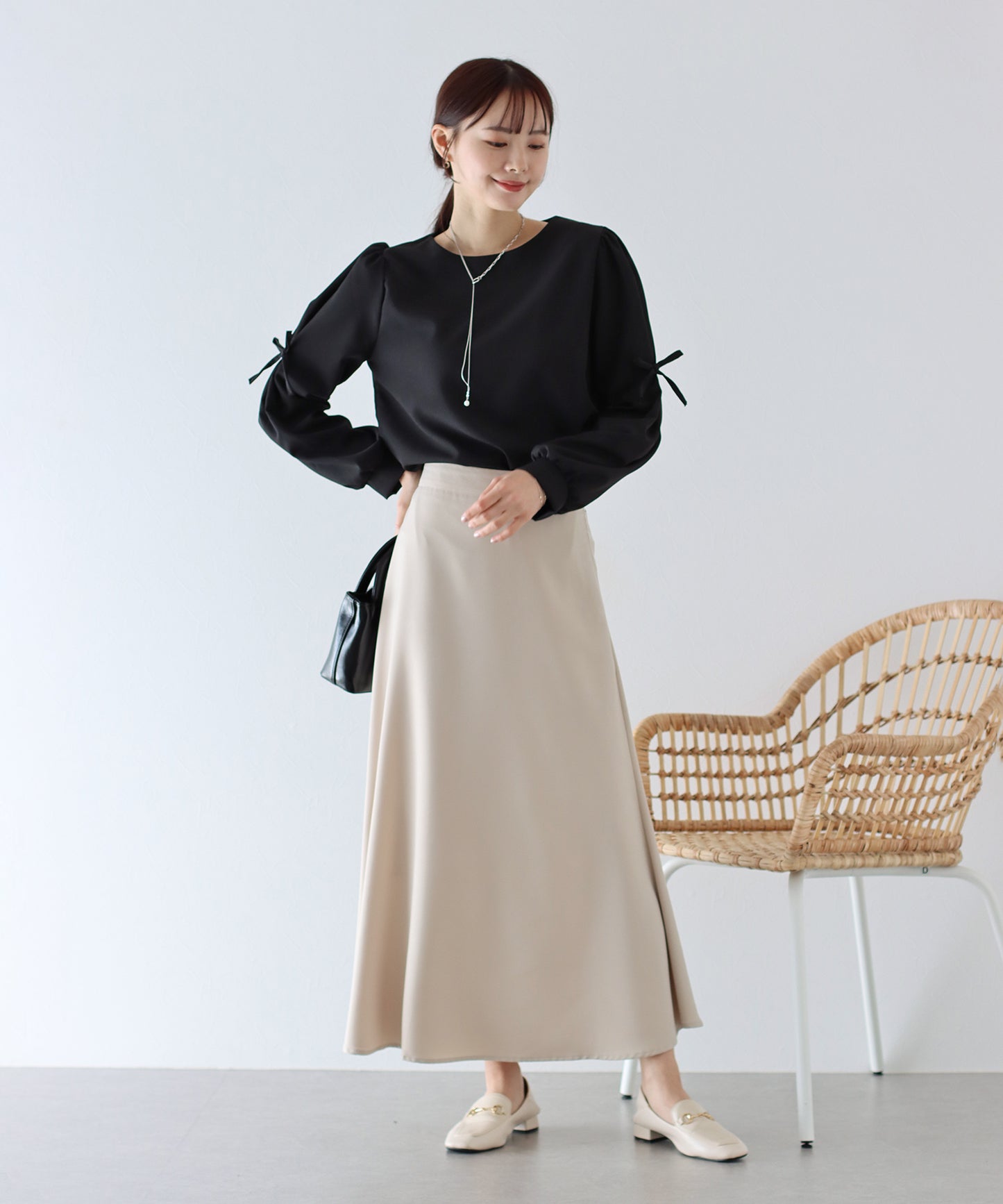 【TIME SALE】袖リボンブラウス