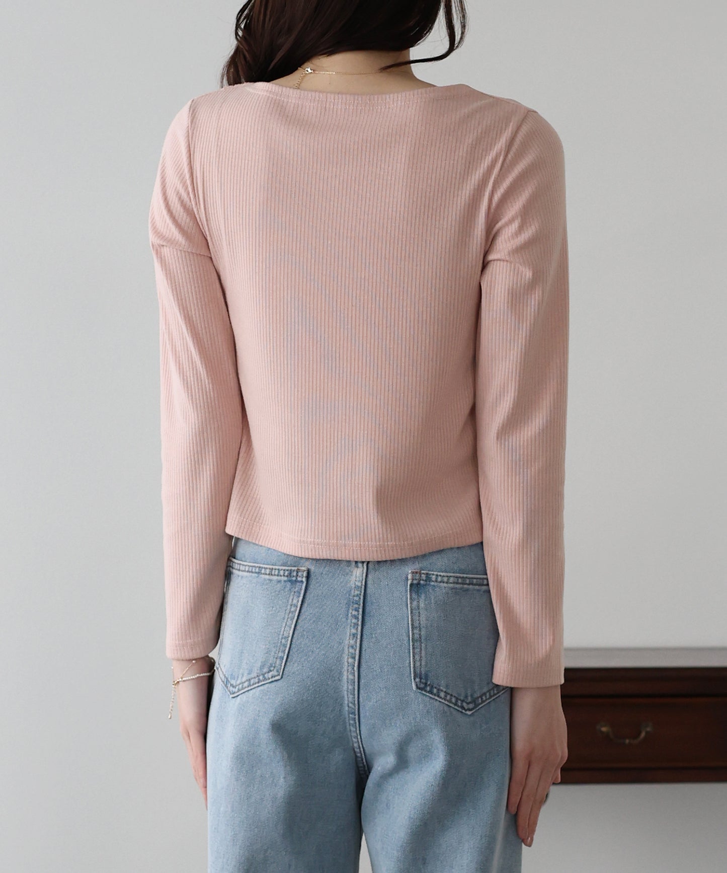 ドレープネックリブカットソー【ネコポス】