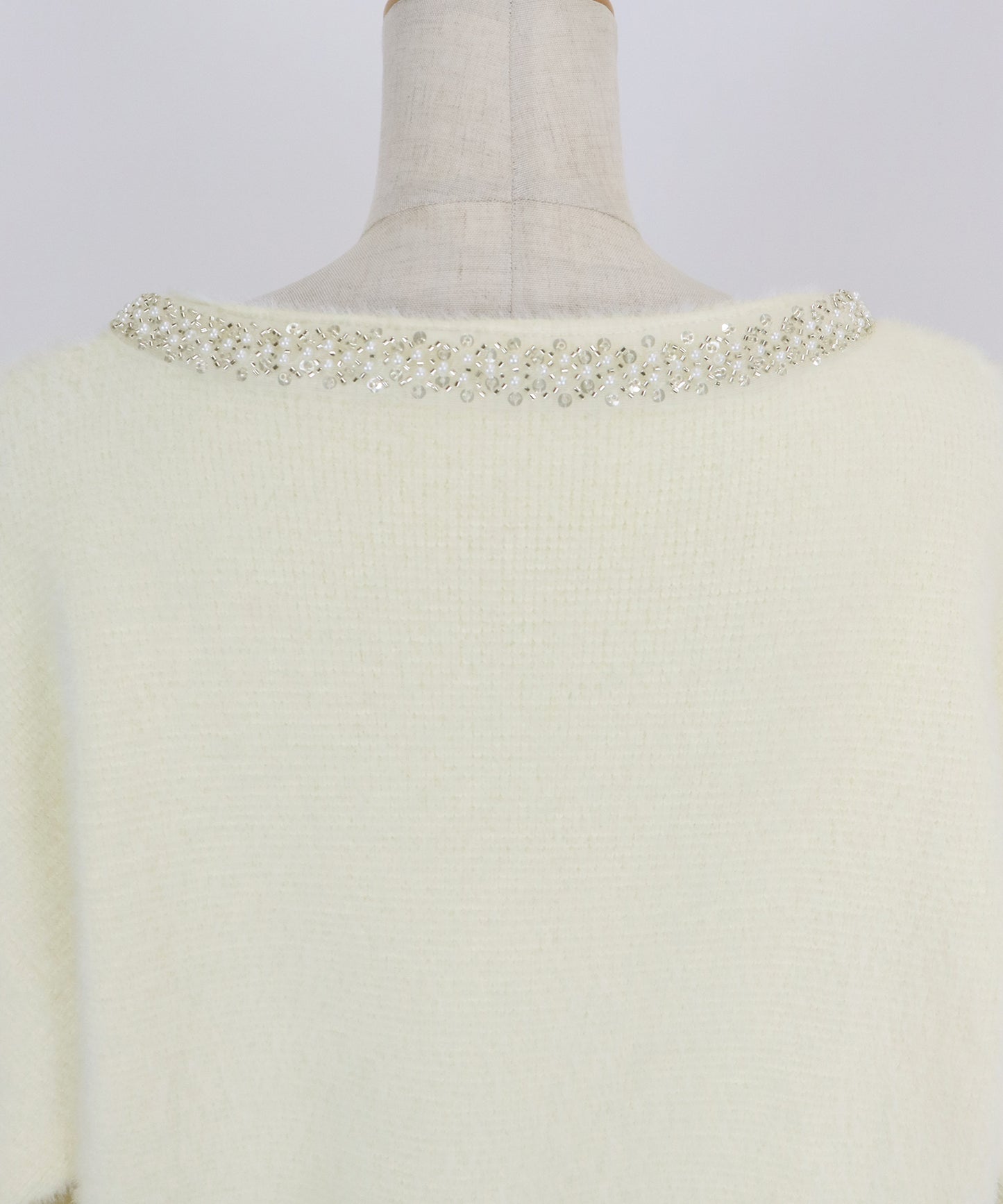 【SALE】ビジュー襟ニットカーディガン