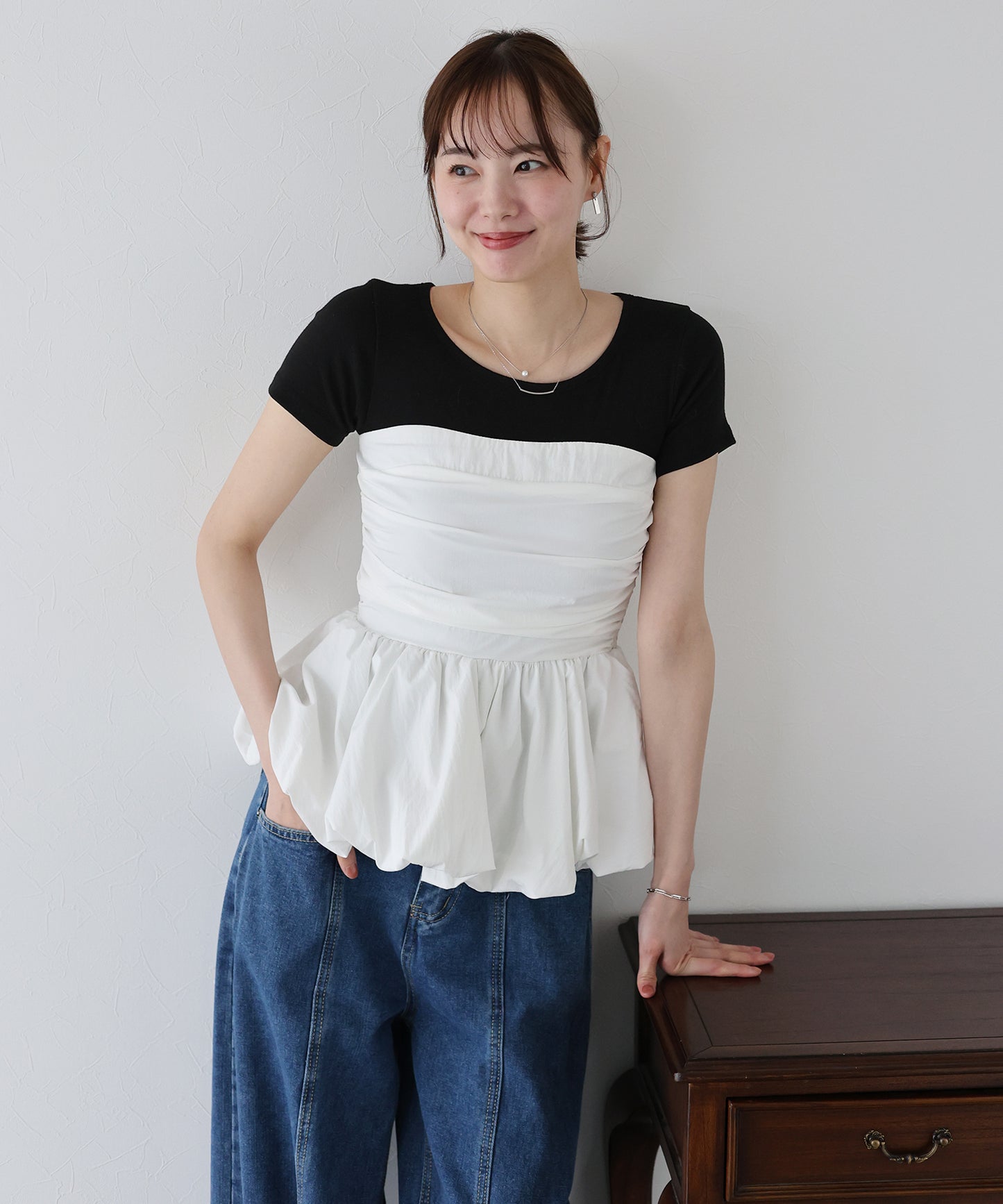 【TIME SALE】半袖カラークルーTシャツ【ネコポス】