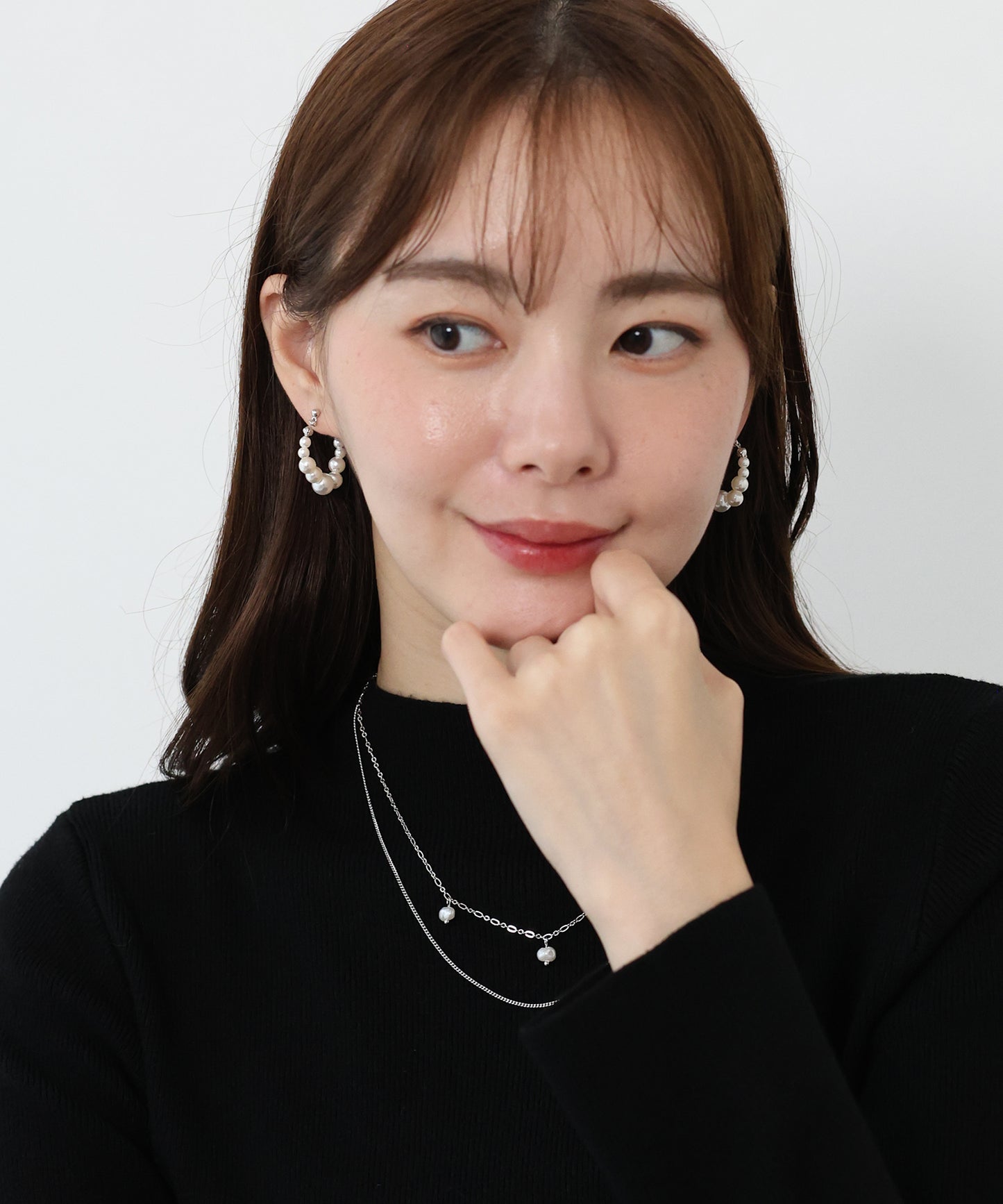 【早割5%OFF】パールフープピアス / ニッケルフリー【ネコポス】