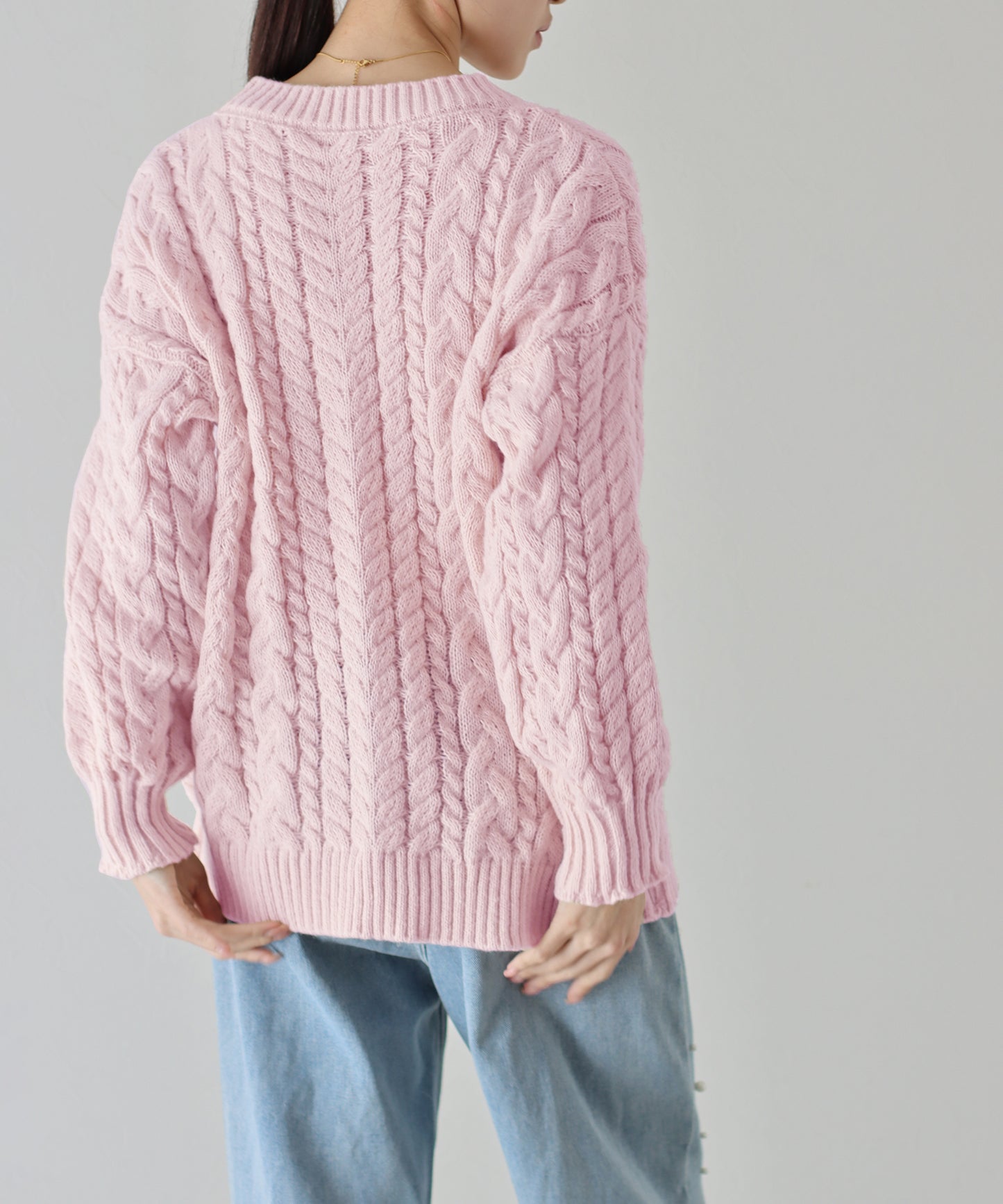 【SALE】ボリュームケーブルニット