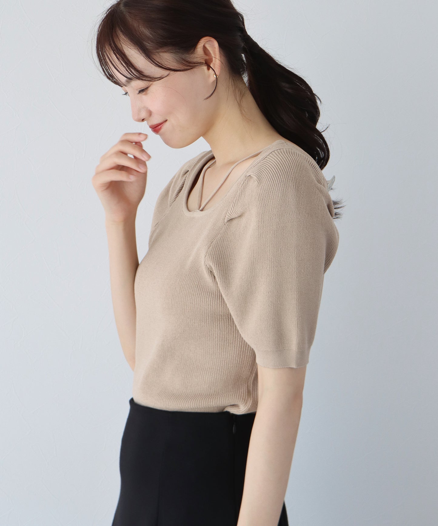 【TIME SALE】前後2WAYホルターネックプルオーバー