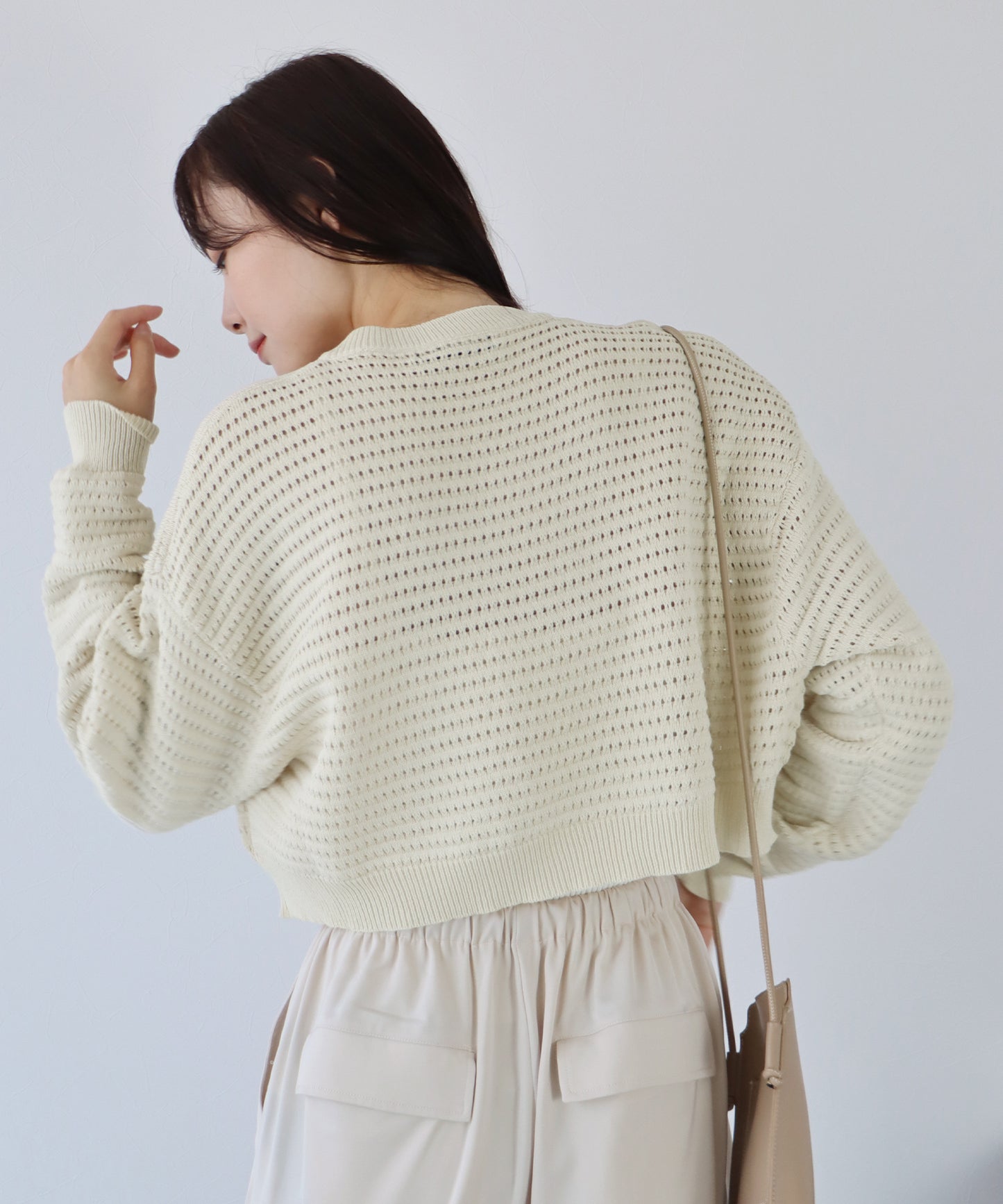 2WAY 지퍼 메쉬 니트 가디건