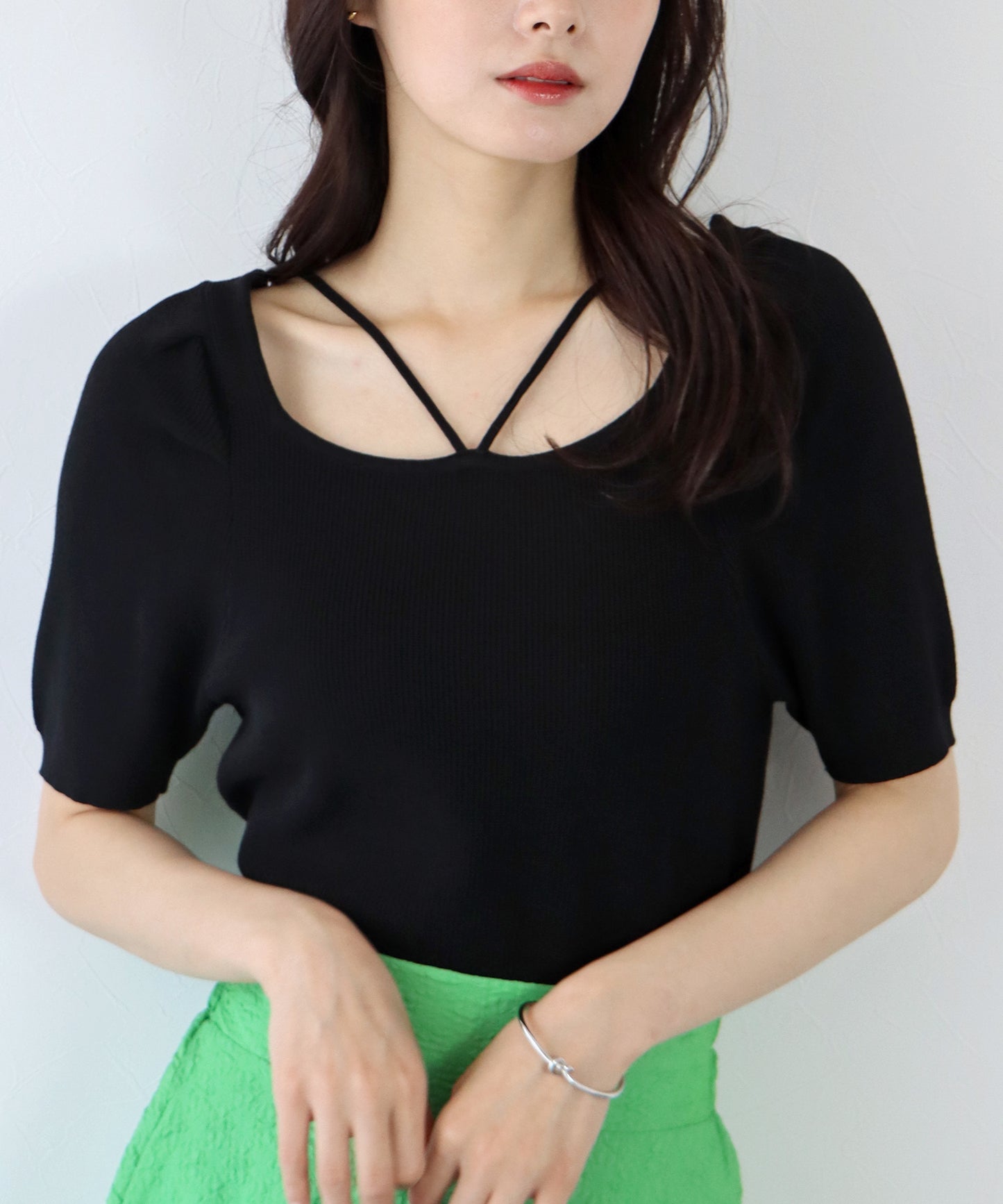 【TIME SALE】前後2WAYホルターネックプルオーバー