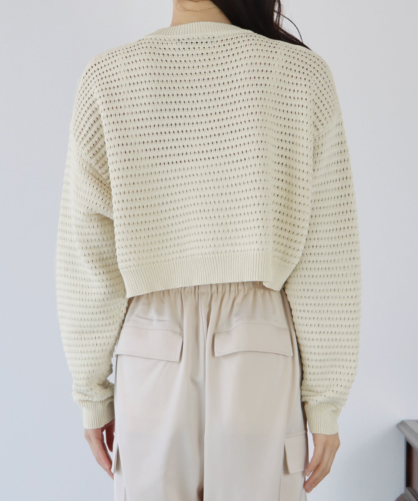 2WAY 지퍼 메쉬 니트 가디건