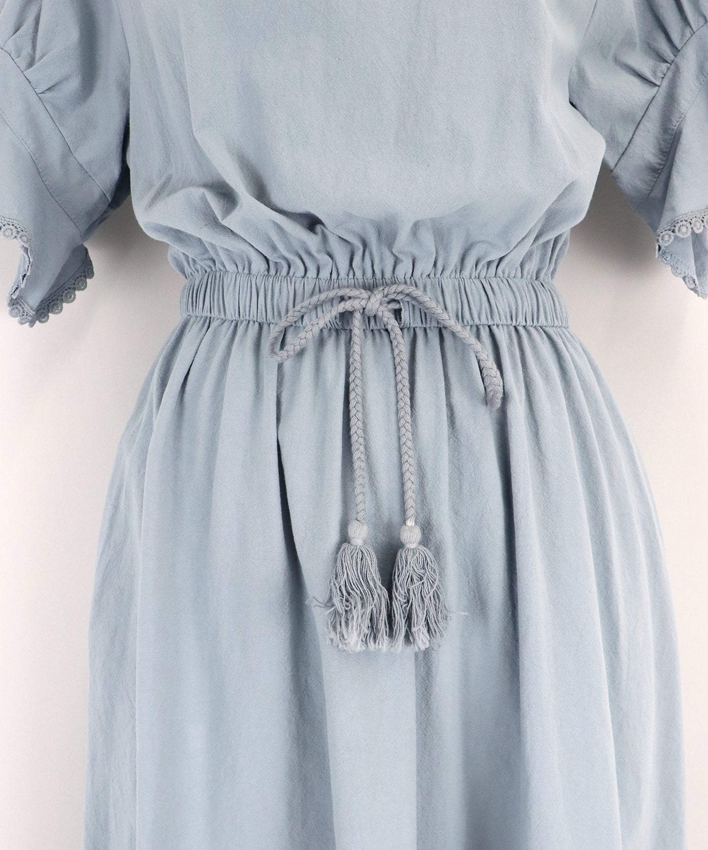 【SALE】袖レースドロストワンピース