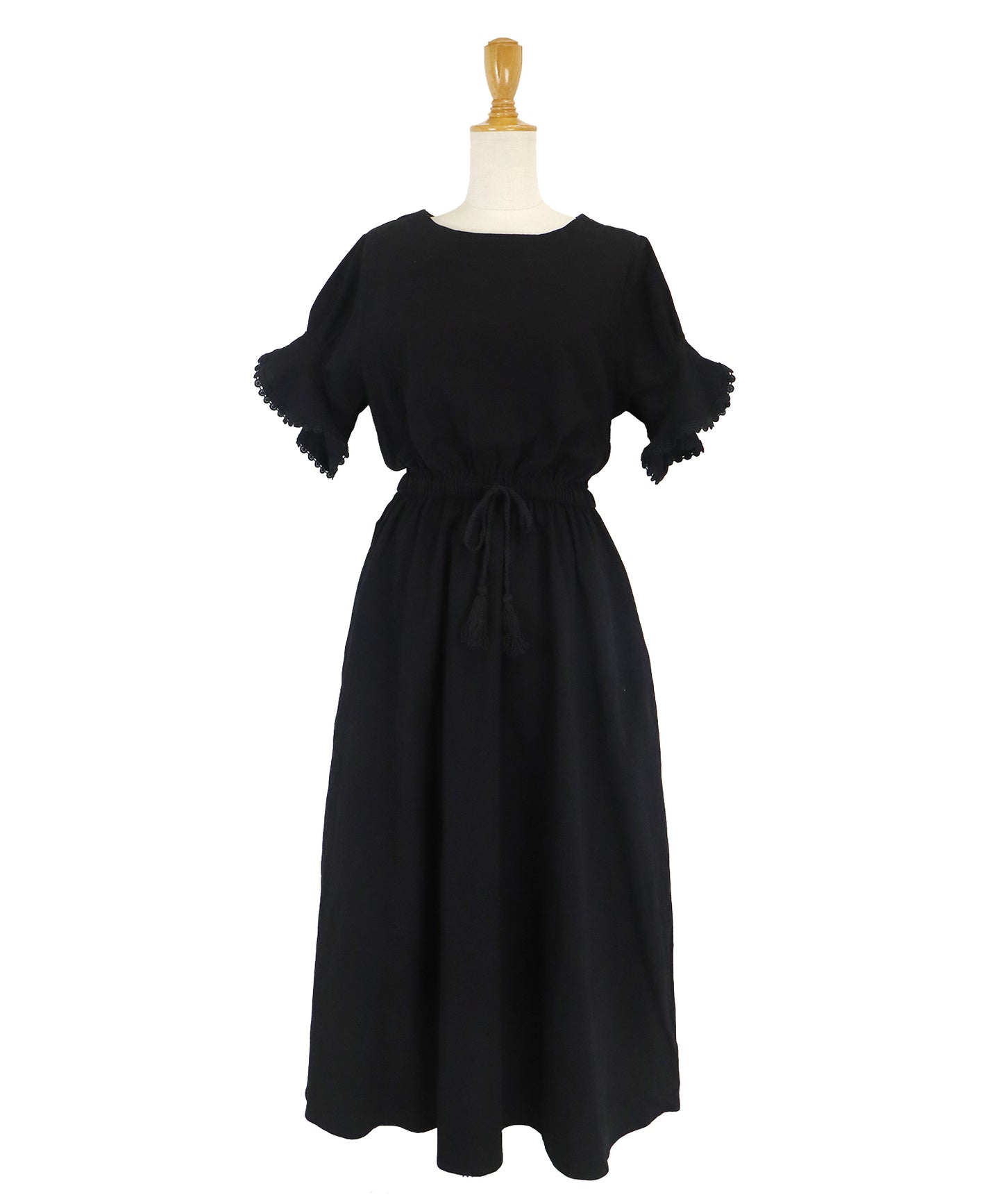 【SALE】袖レースドロストワンピース