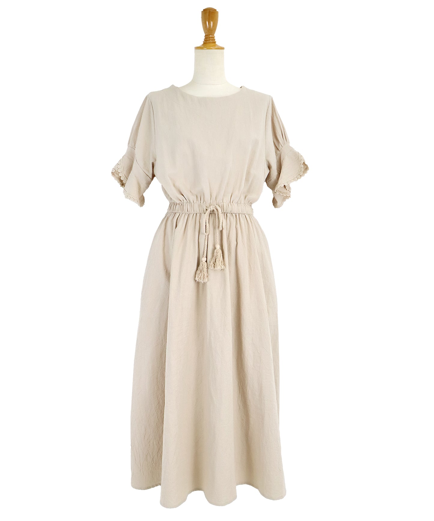 【SALE】袖レースドロストワンピース