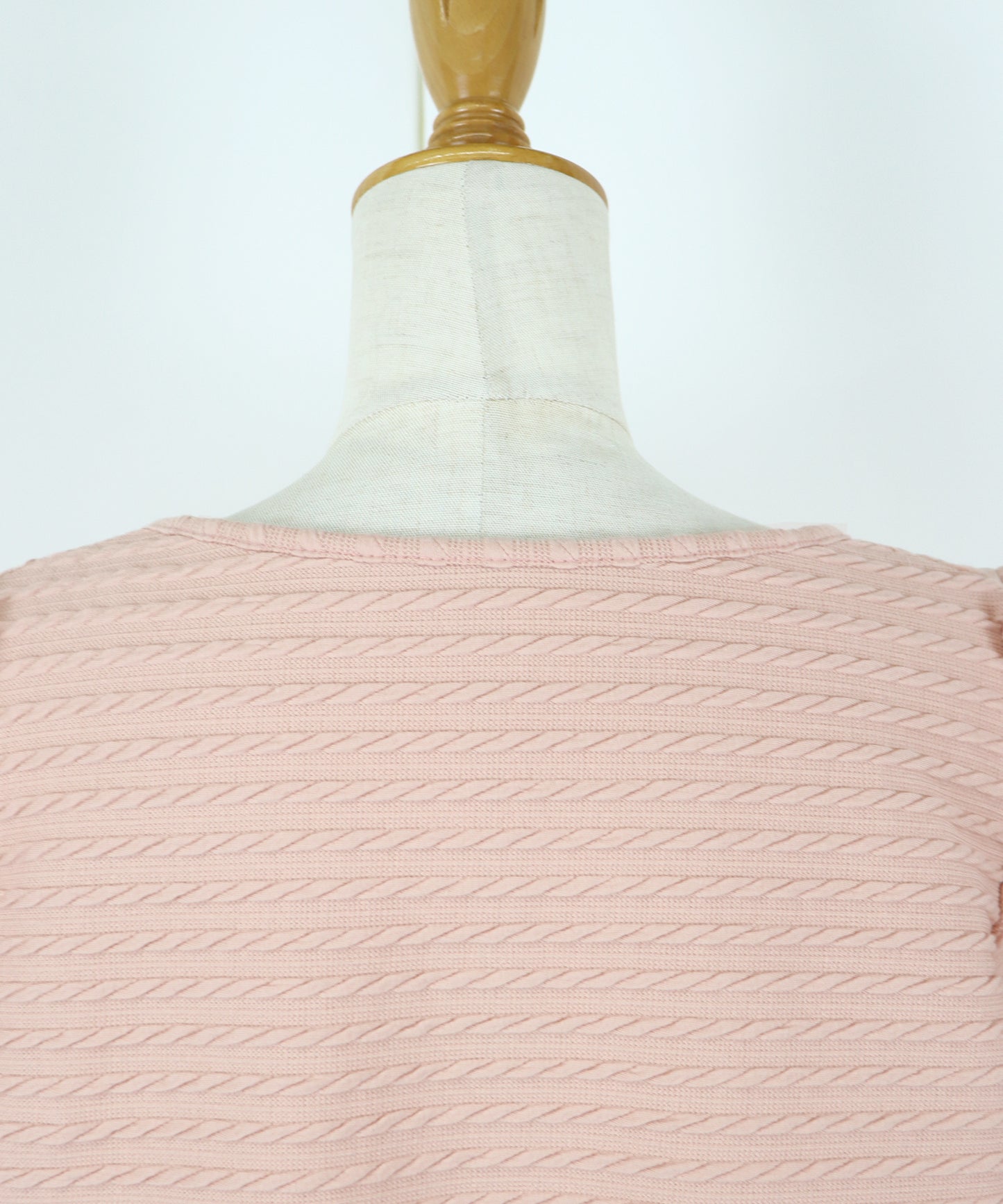 【SALE】半袖ケーブル柄リボンカーディガン