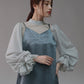 【TIME SALE】日本製 配色シースルードッキングキャミワンピースドレス