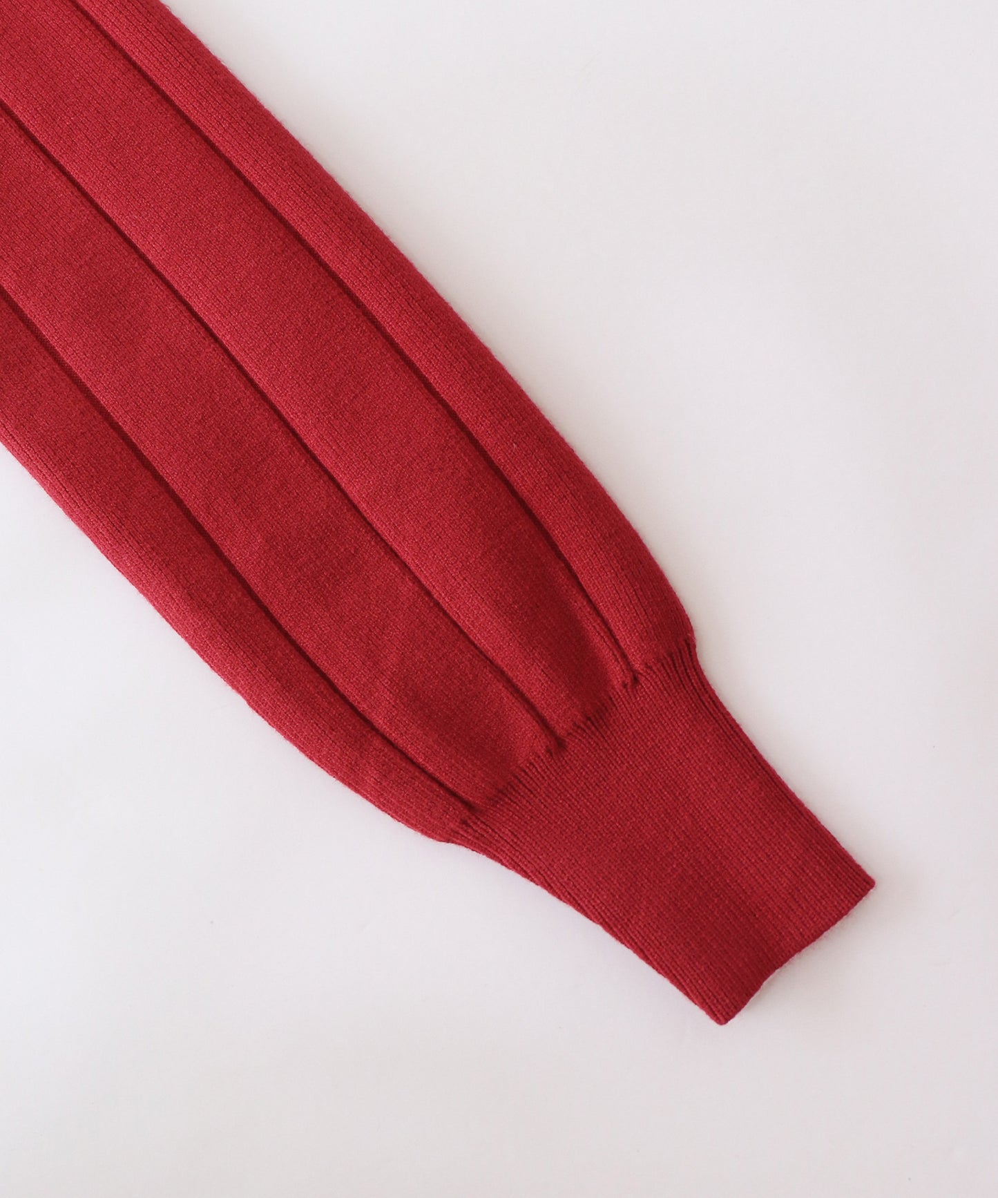 와이드 리브 니트 탑 스톱스 니트