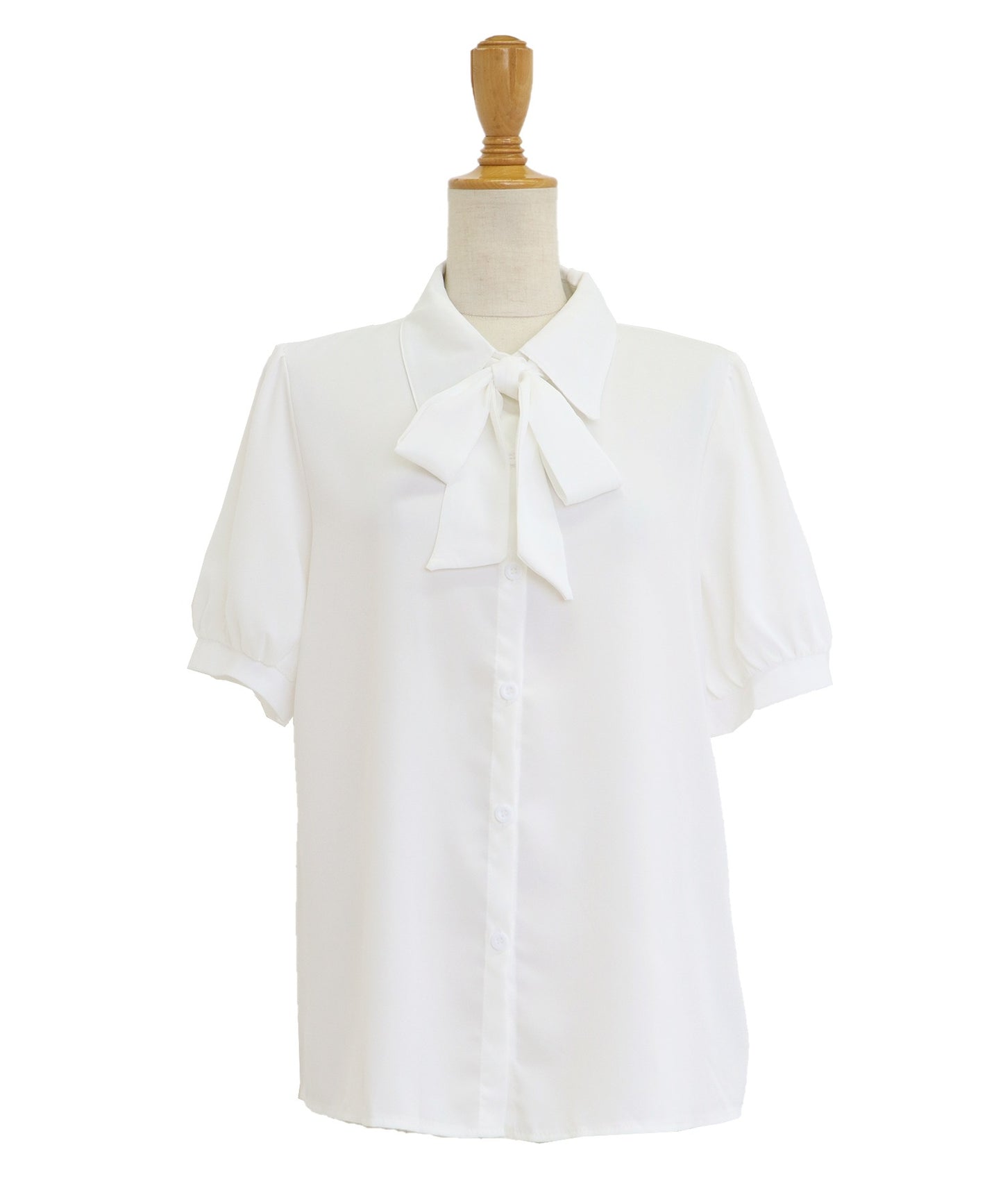 보우타이 리본 블라우스