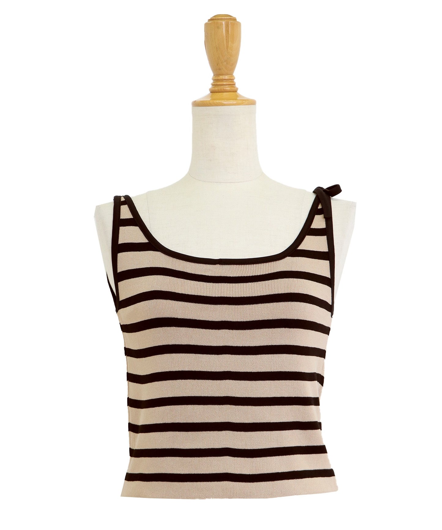 어깨 리본 테두리 캐미솔