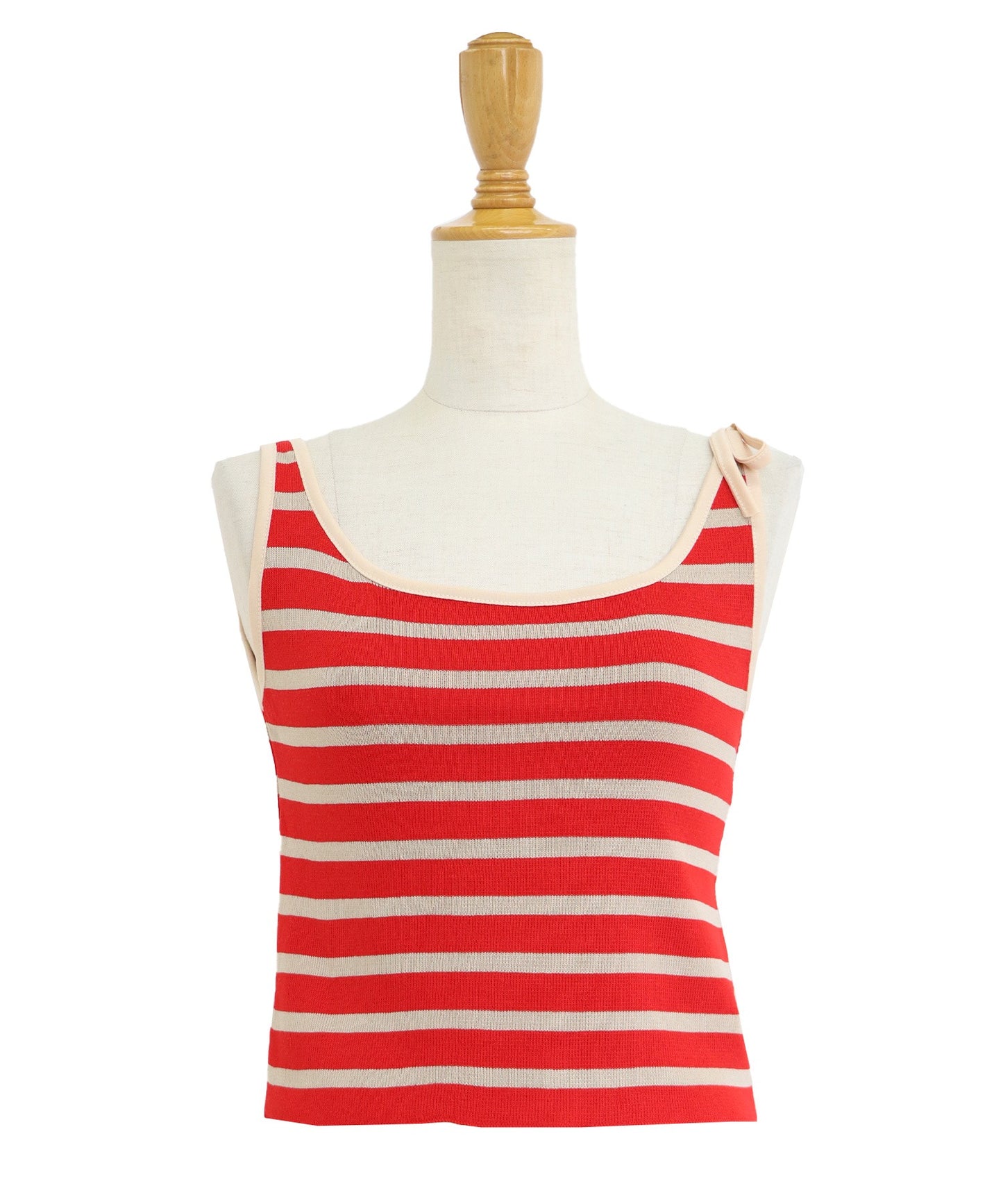 어깨 리본 테두리 캐미솔