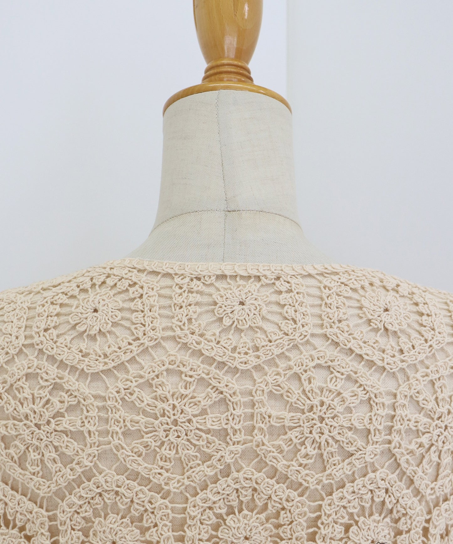 【SALE】透かし編み風モチーフレースカーディガン