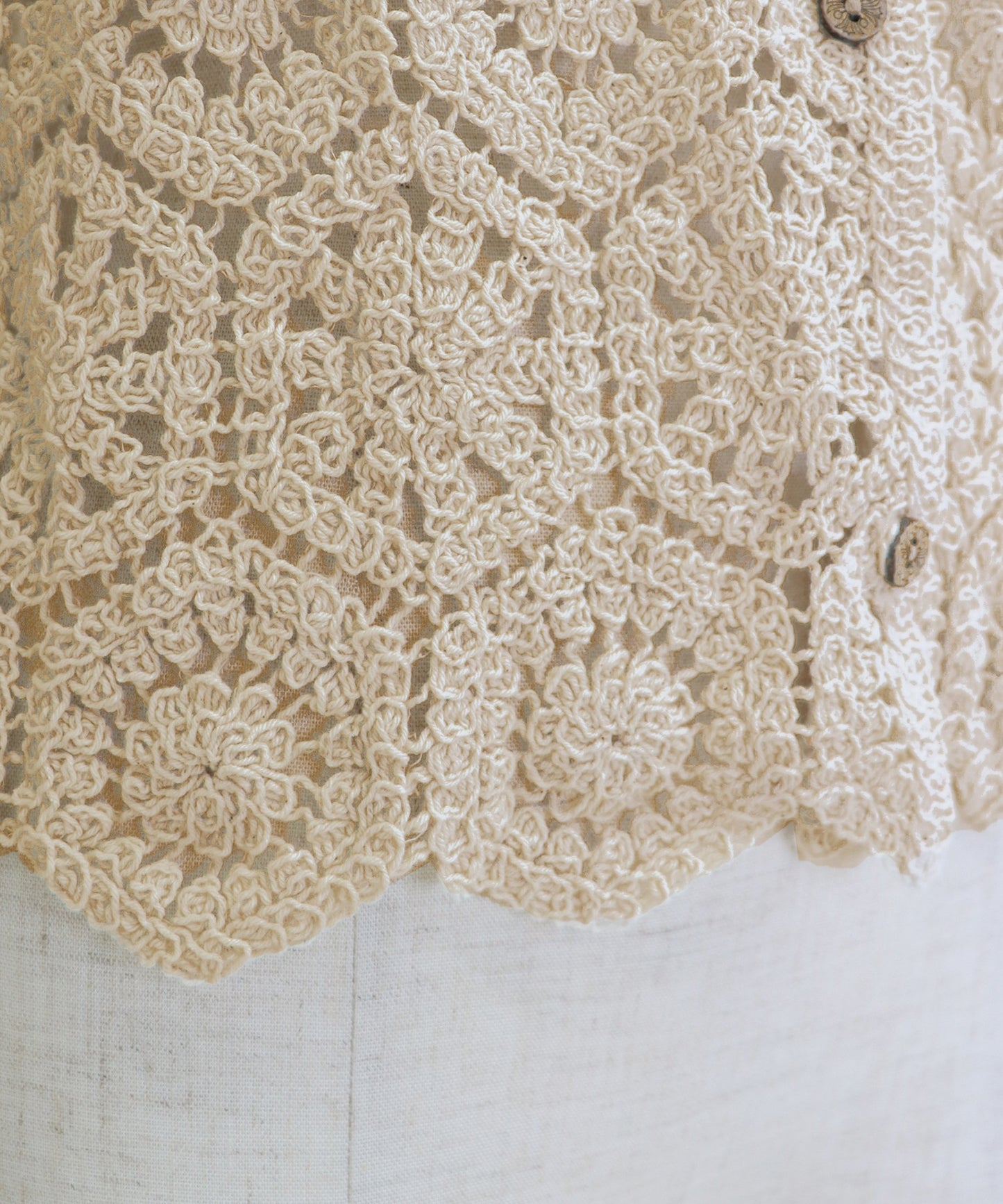 【SALE】透かし編み風モチーフレースカーディガン