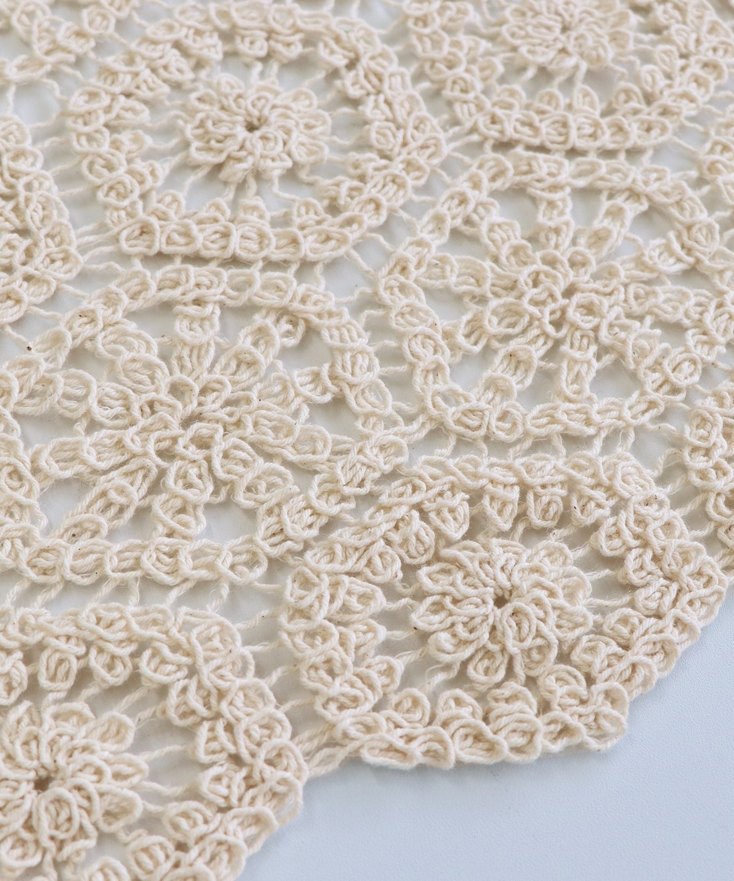 【SALE】透かし編み風モチーフレースカーディガン