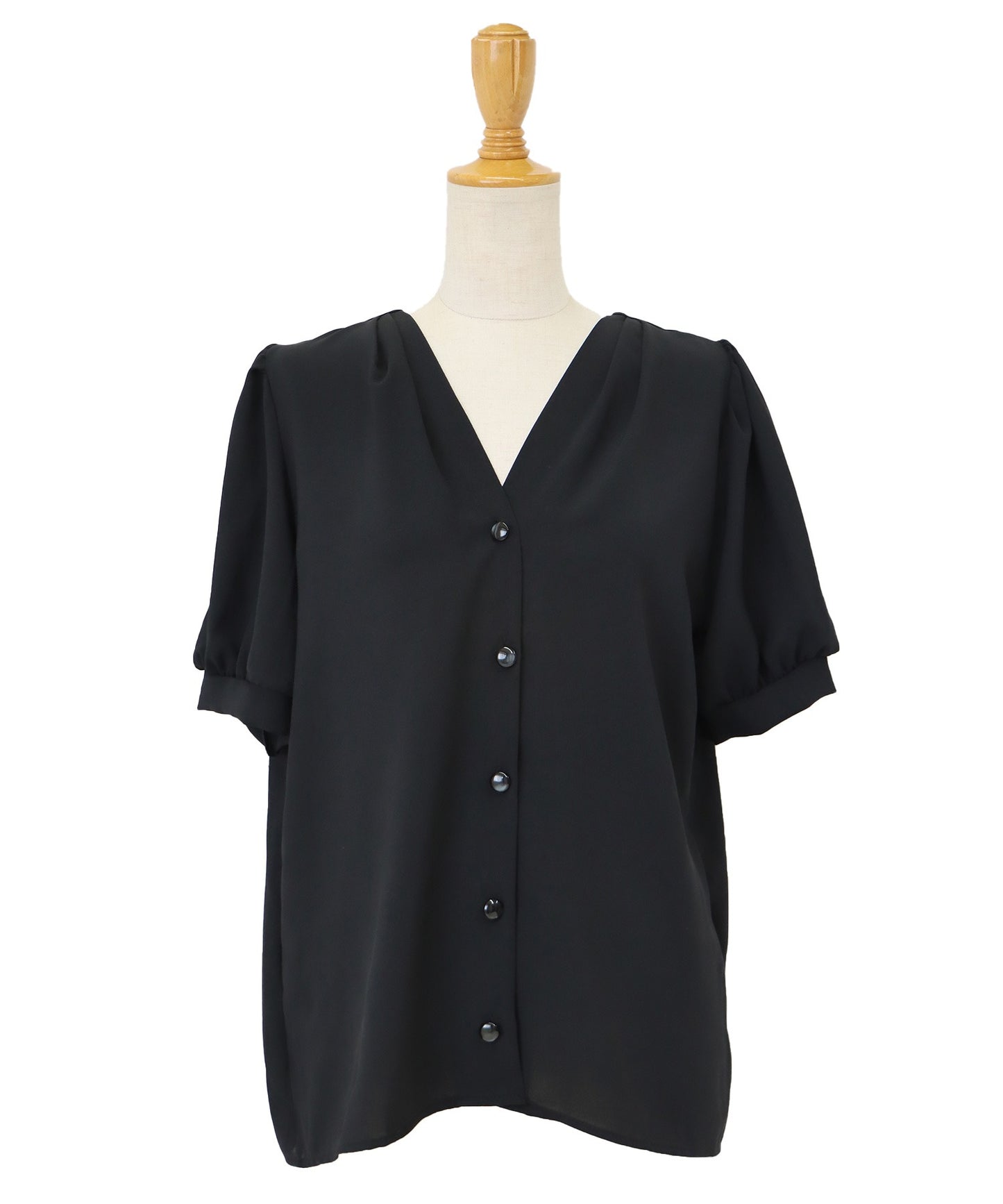 펄 도트 버튼 블라우스