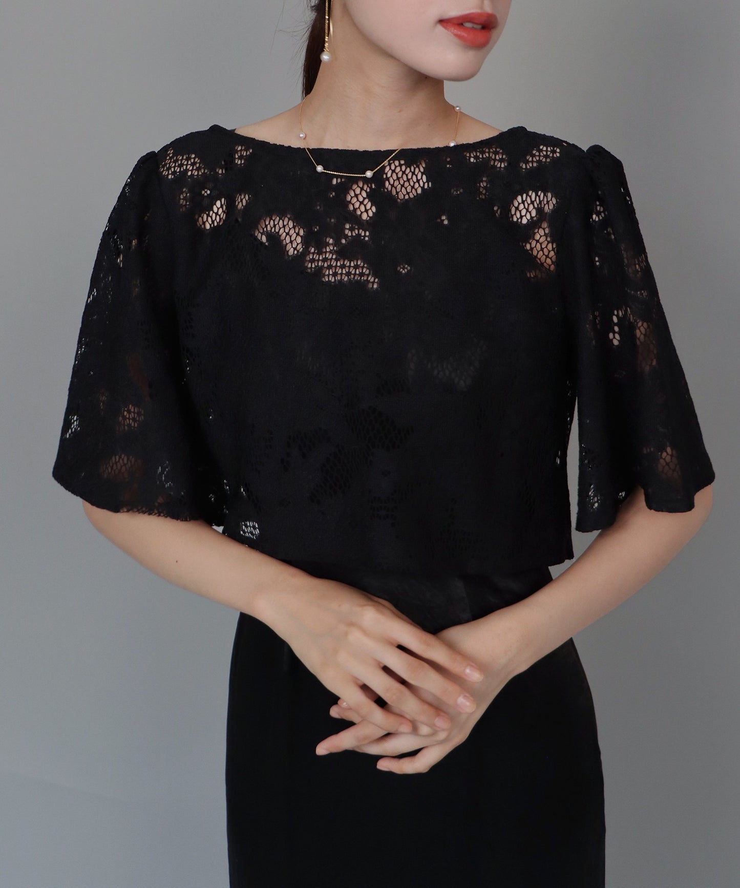 【SALE】日本製 レースボレロ+キャミソールワンピースドレス