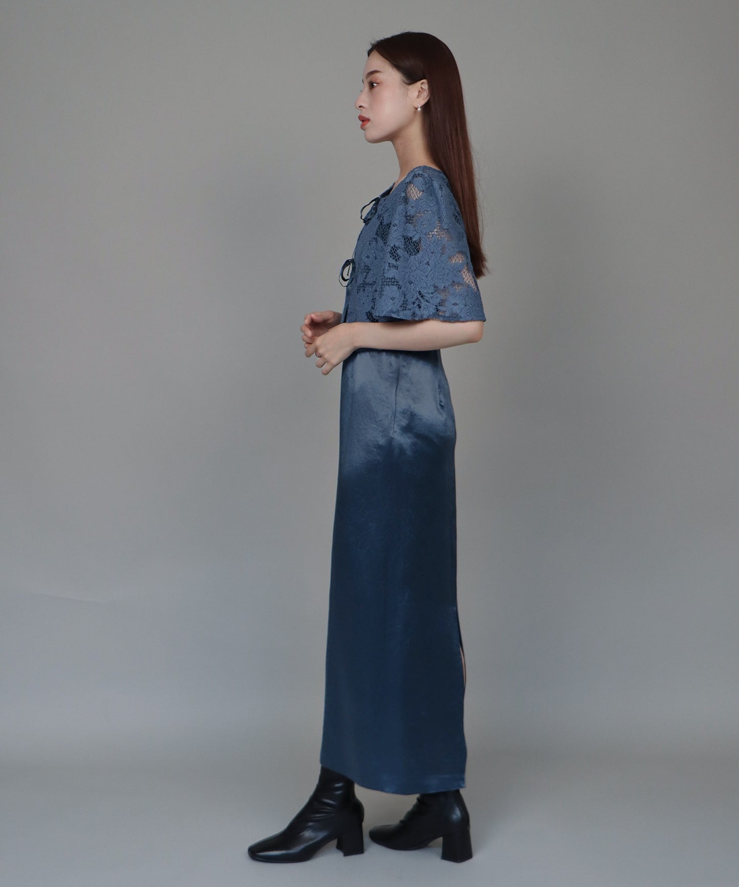 【SALE】日本製 レースボレロ+キャミソールワンピースドレス
