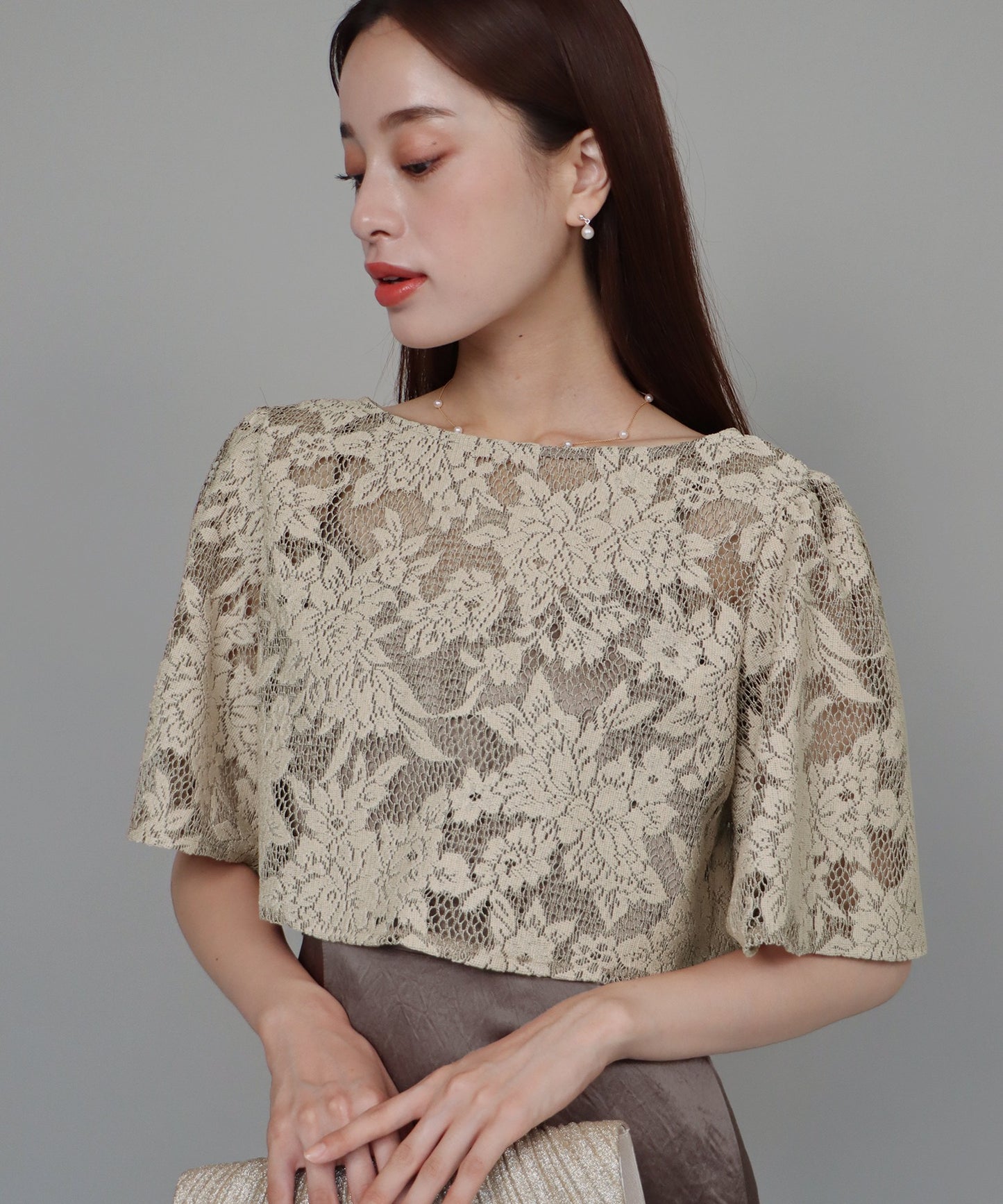 【SALE】日本製 レースボレロ+キャミソールワンピースドレス