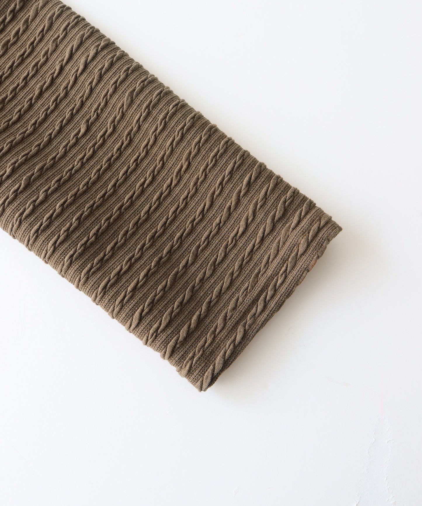 케이블 무늬 리본 가디건