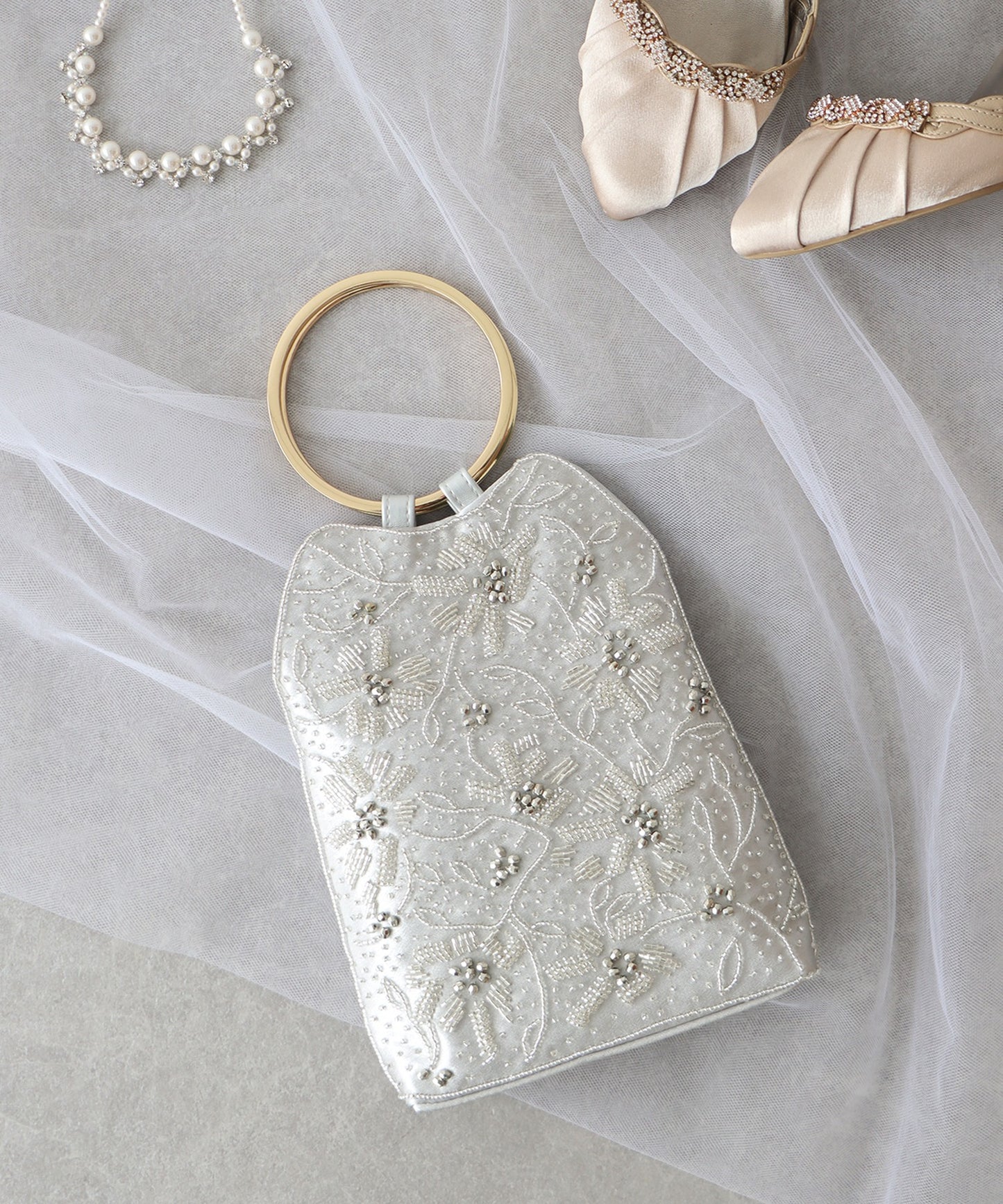 【TIME SALE】ビーズ刺繍2wayミニパーティーバッグ