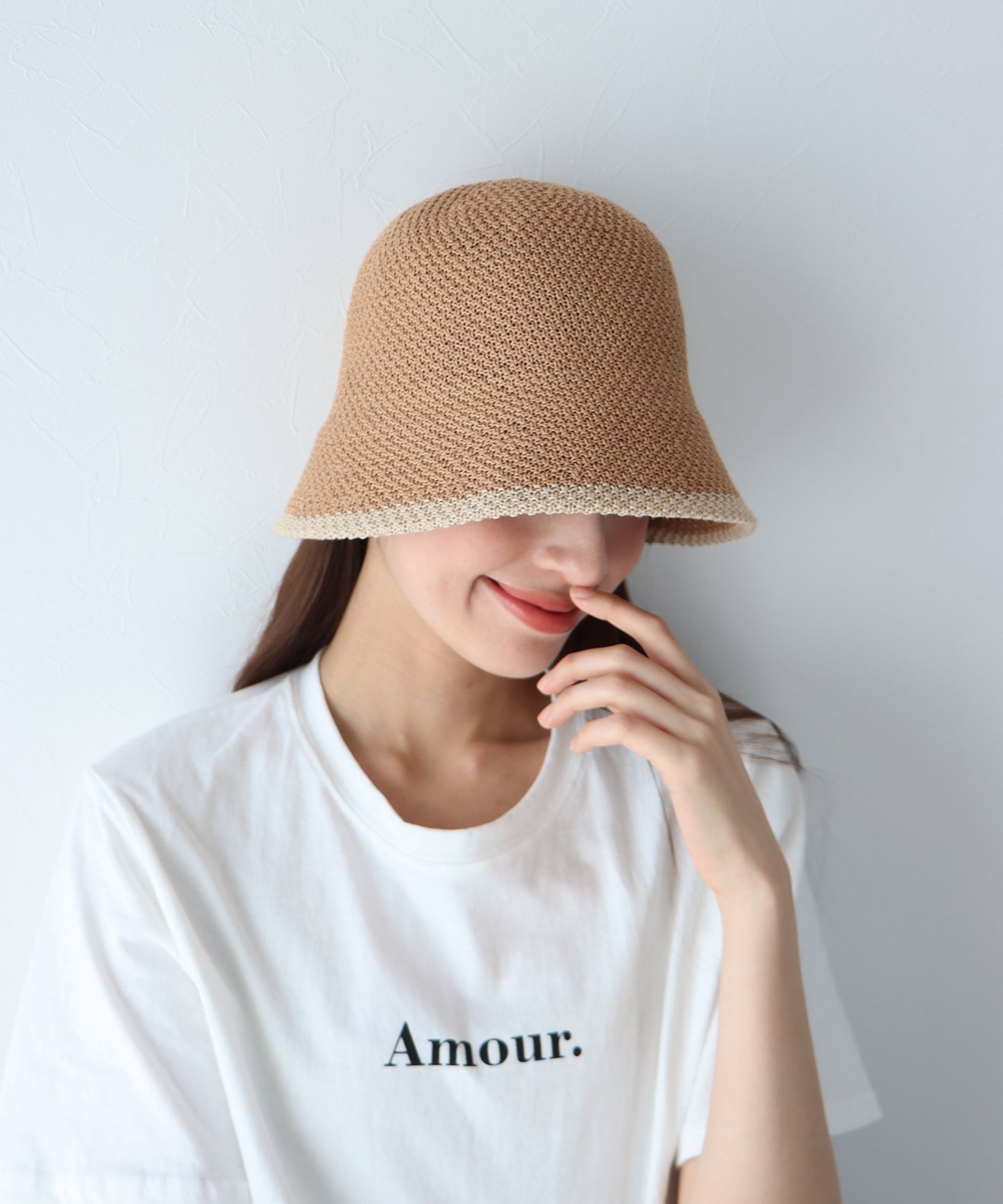 바이 컬러 버킷 모자