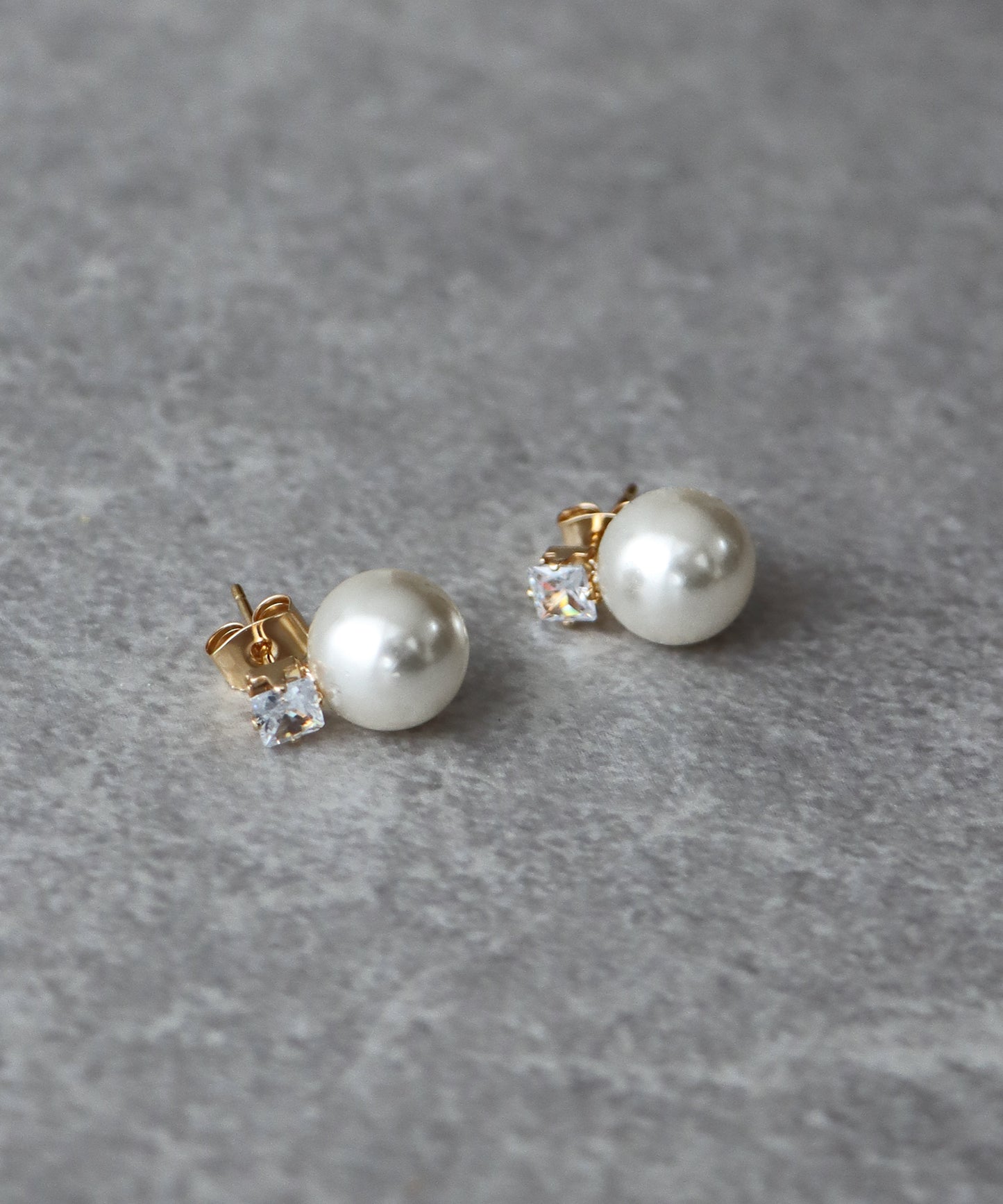 パール&クリアビジューピアス【ネコポス】