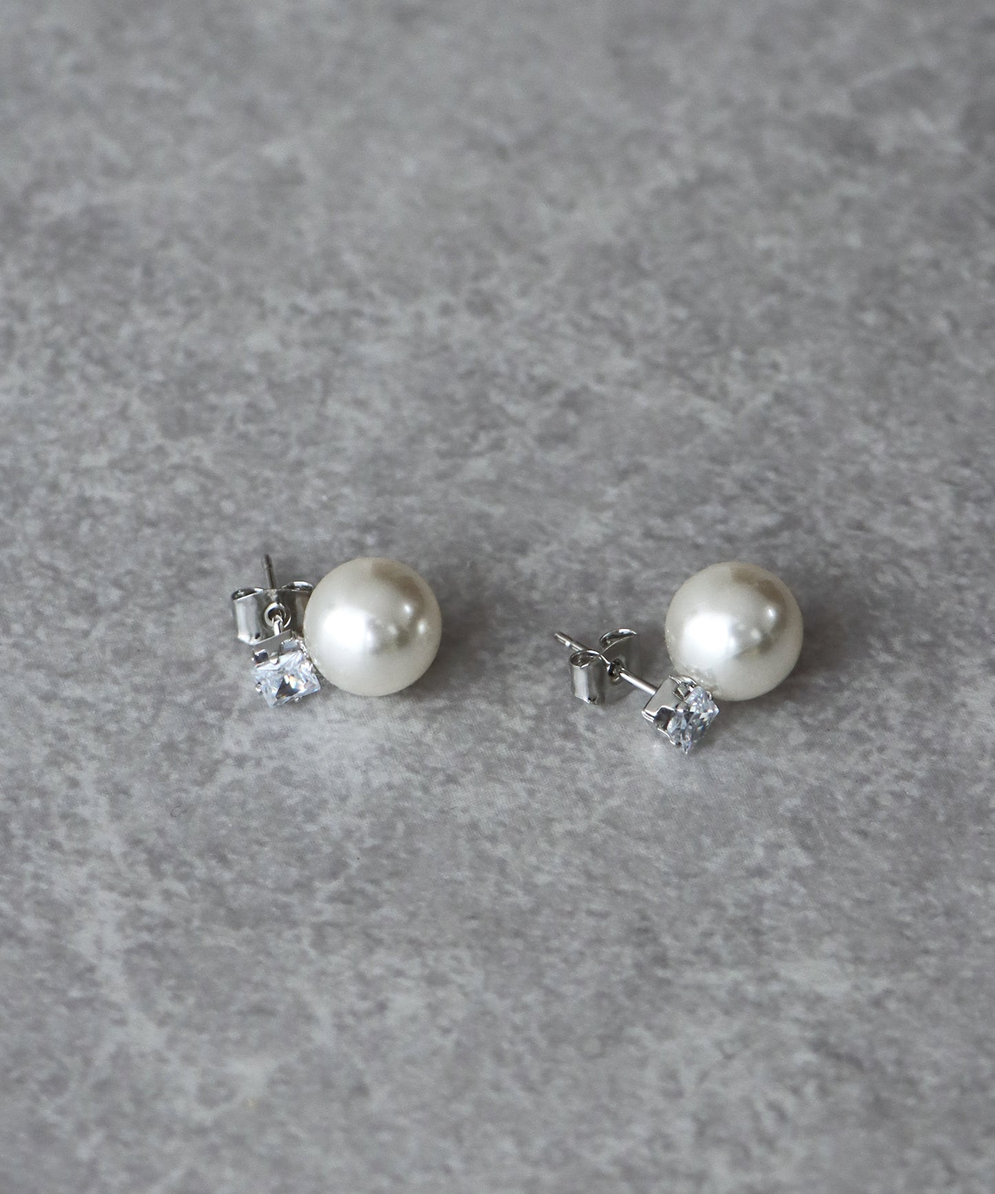 パール&クリアビジューピアス【ネコポス】