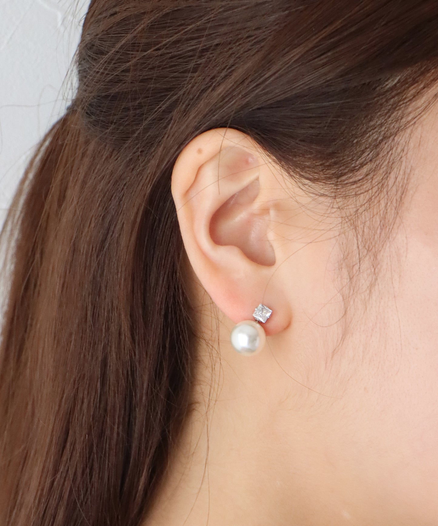 パール&クリアビジューピアス【ネコポス】