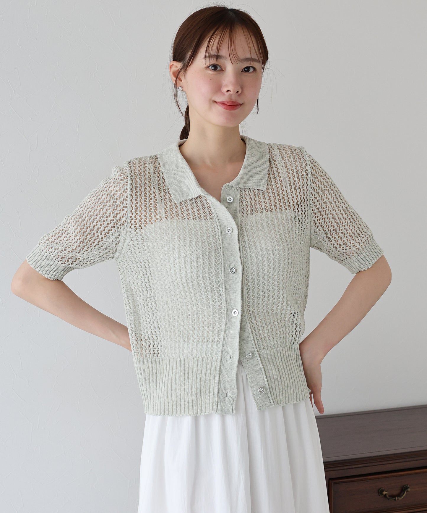 【TIME SALE】メッシュポロニット