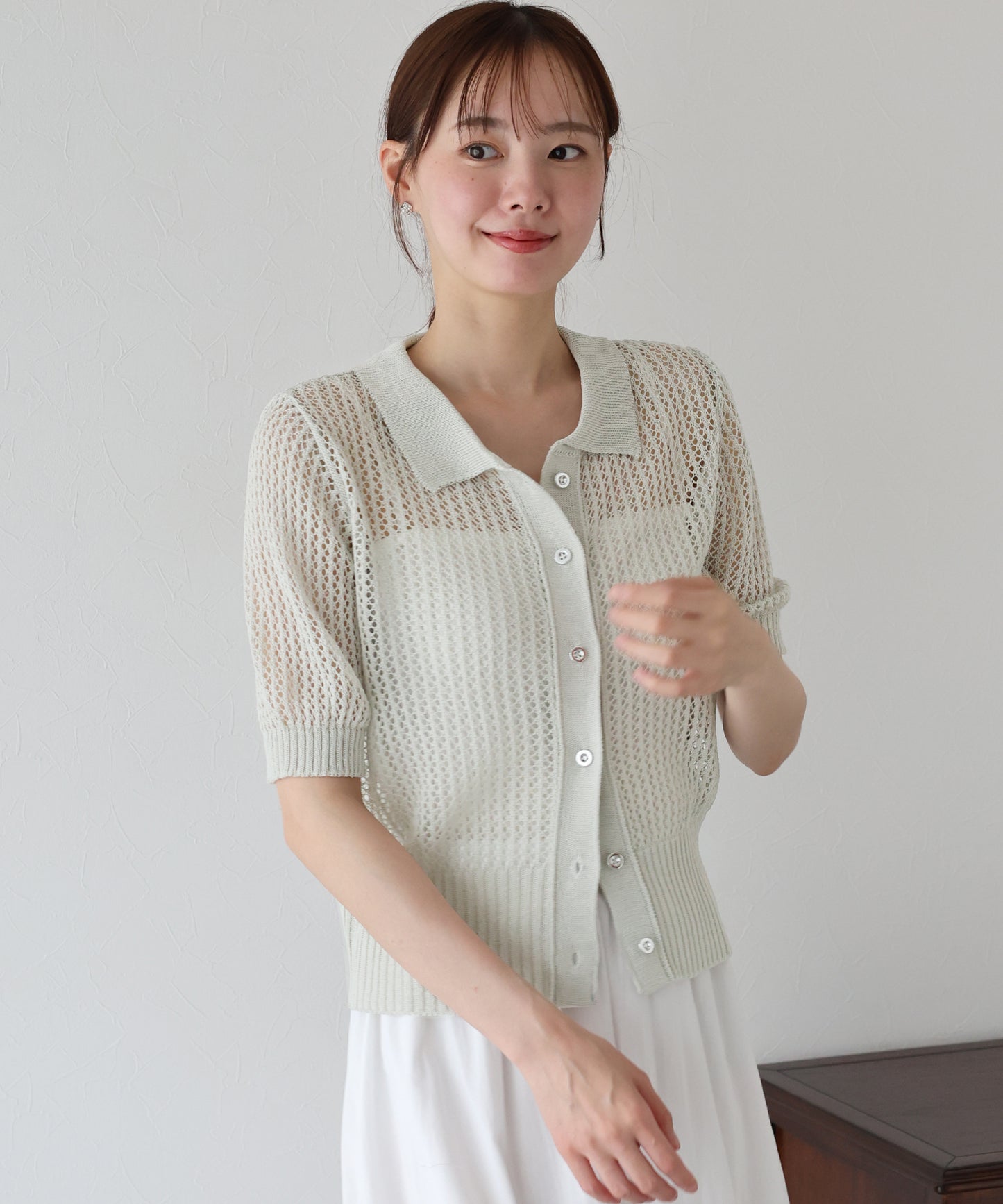 【TIME SALE】メッシュポロニット