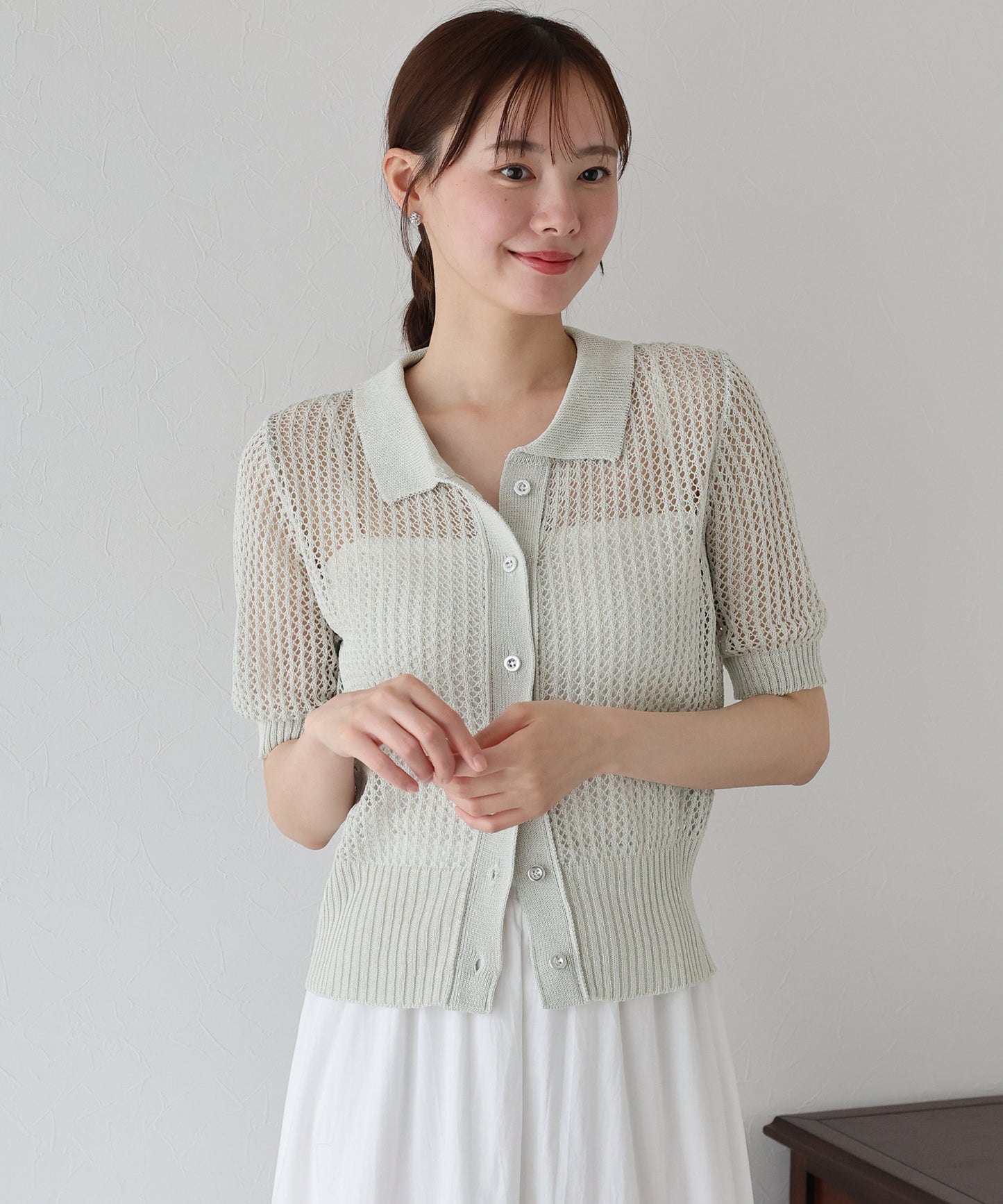 【TIME SALE】メッシュポロニット