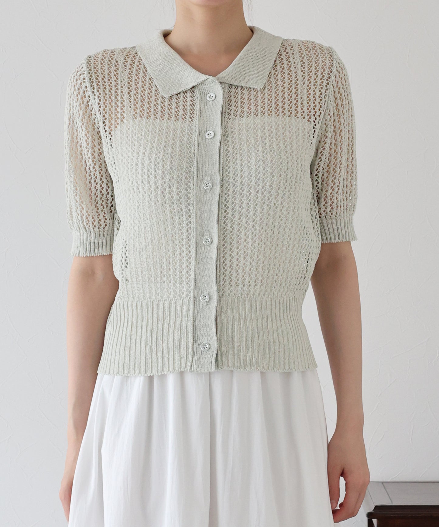 【TIME SALE】メッシュポロニット