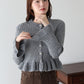 【早割5％OFF】ペプラムメランジカーディガン