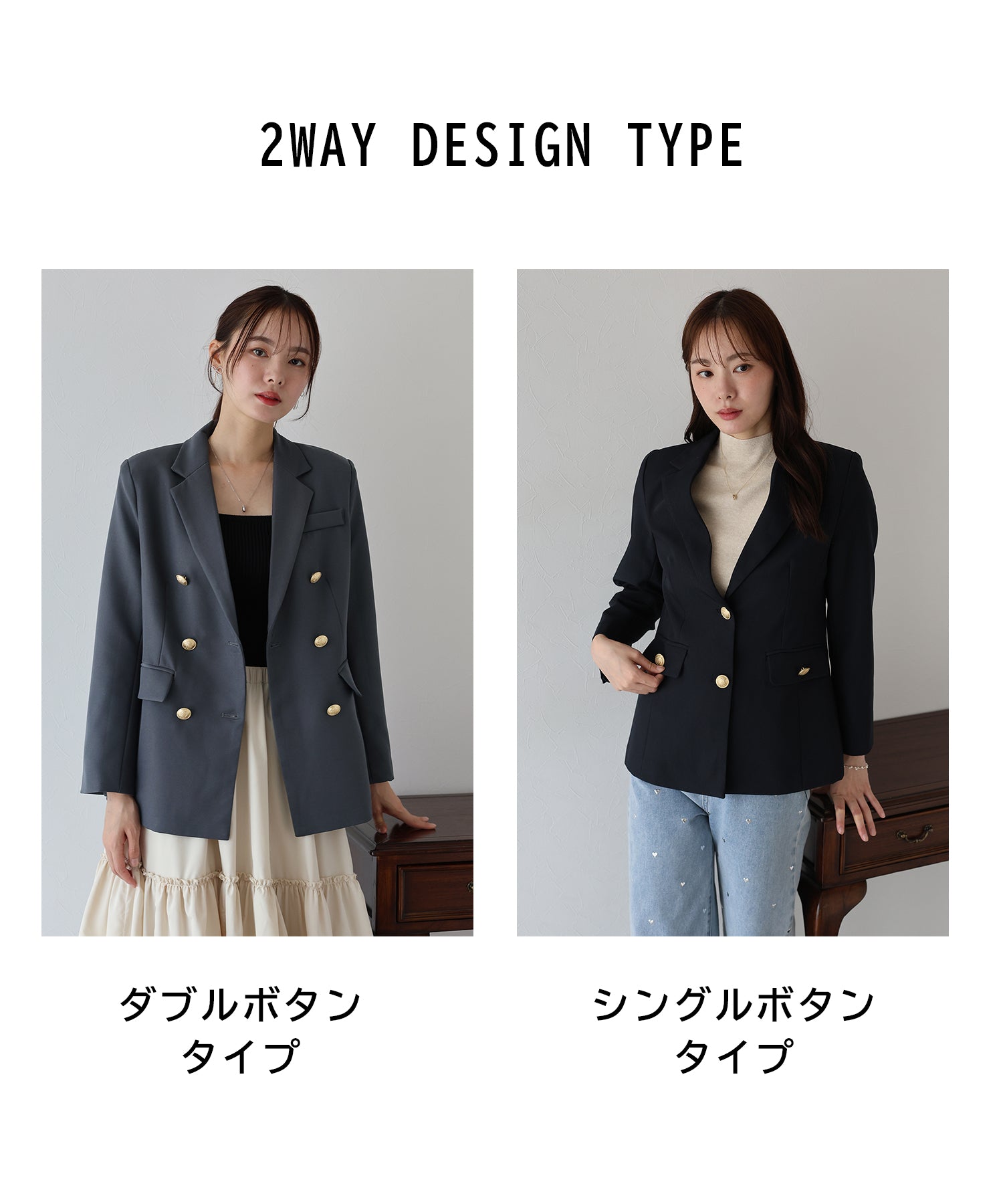 ブルーレーベルクレストブリッジ　テーラードジャケット　CBチェック　金ボタン ウォッシャブル】金ボタンダブルジャケット – BLUE ONLINE