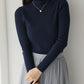 【TIME SALE】ウール混ベーシックハイネックニット