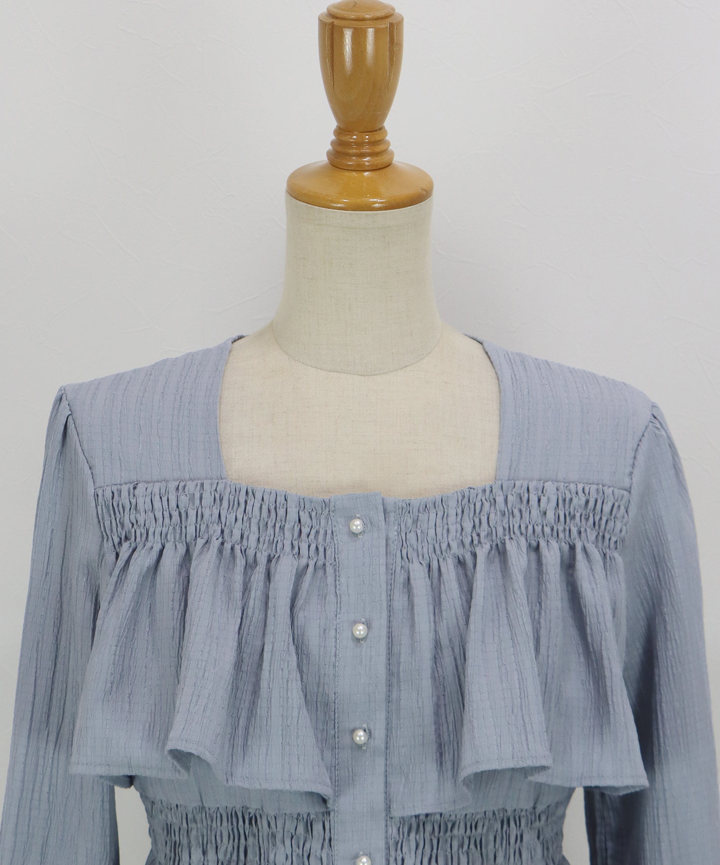 バックリボンスクエアティアードブラウス【ネコポス】