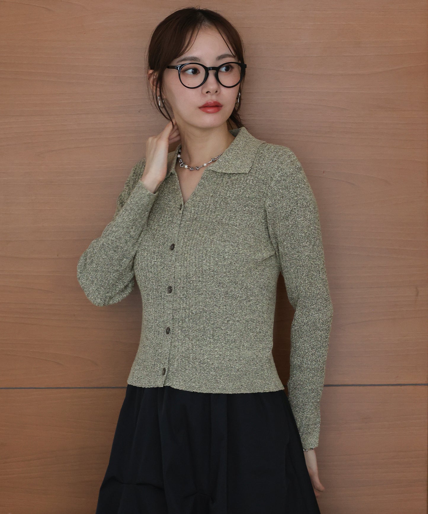 【早割5％OFF】メランジスキッパーニット
