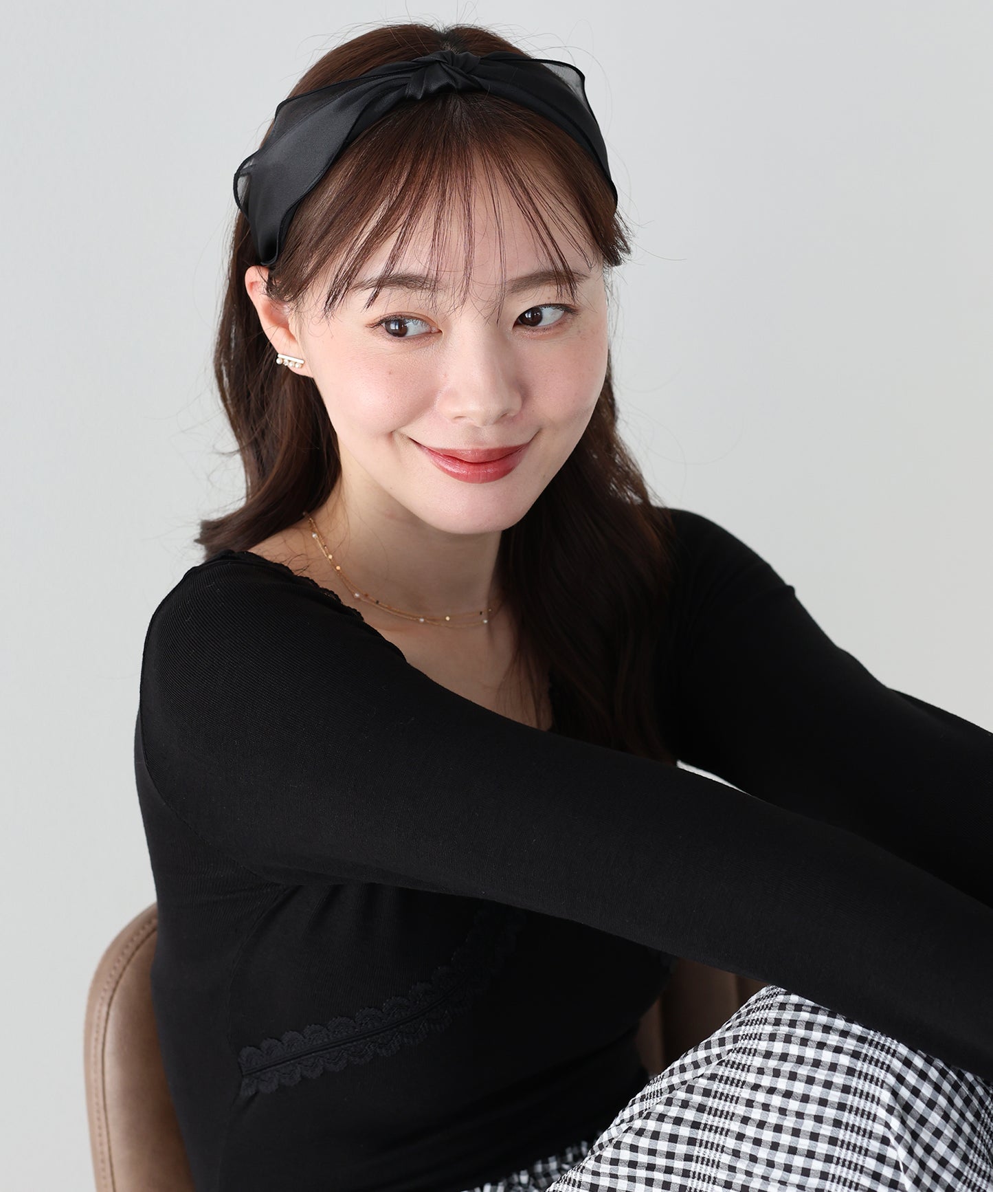 オーガンジーサテンカチューシャ