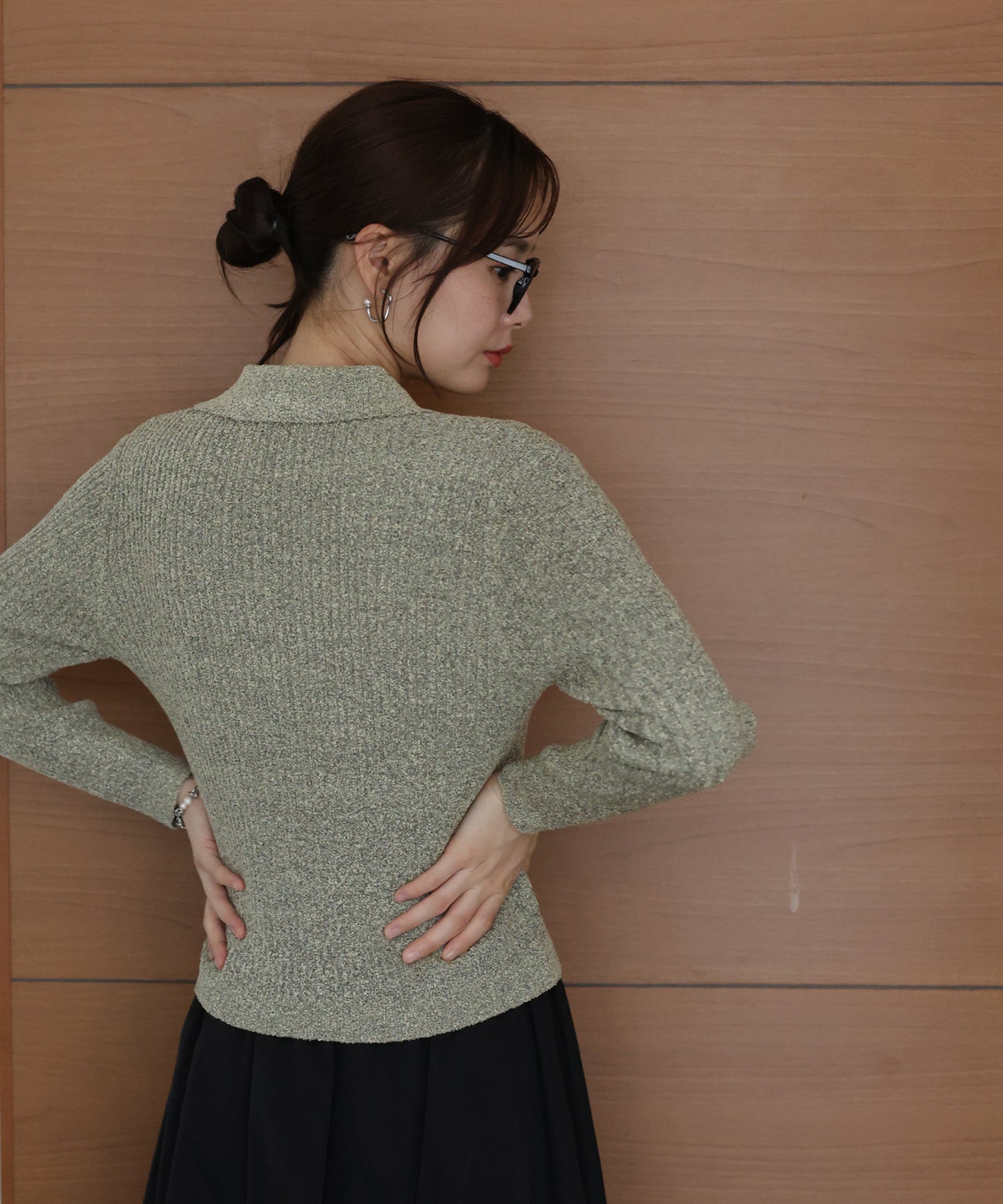 【早割5％OFF】メランジスキッパーニット