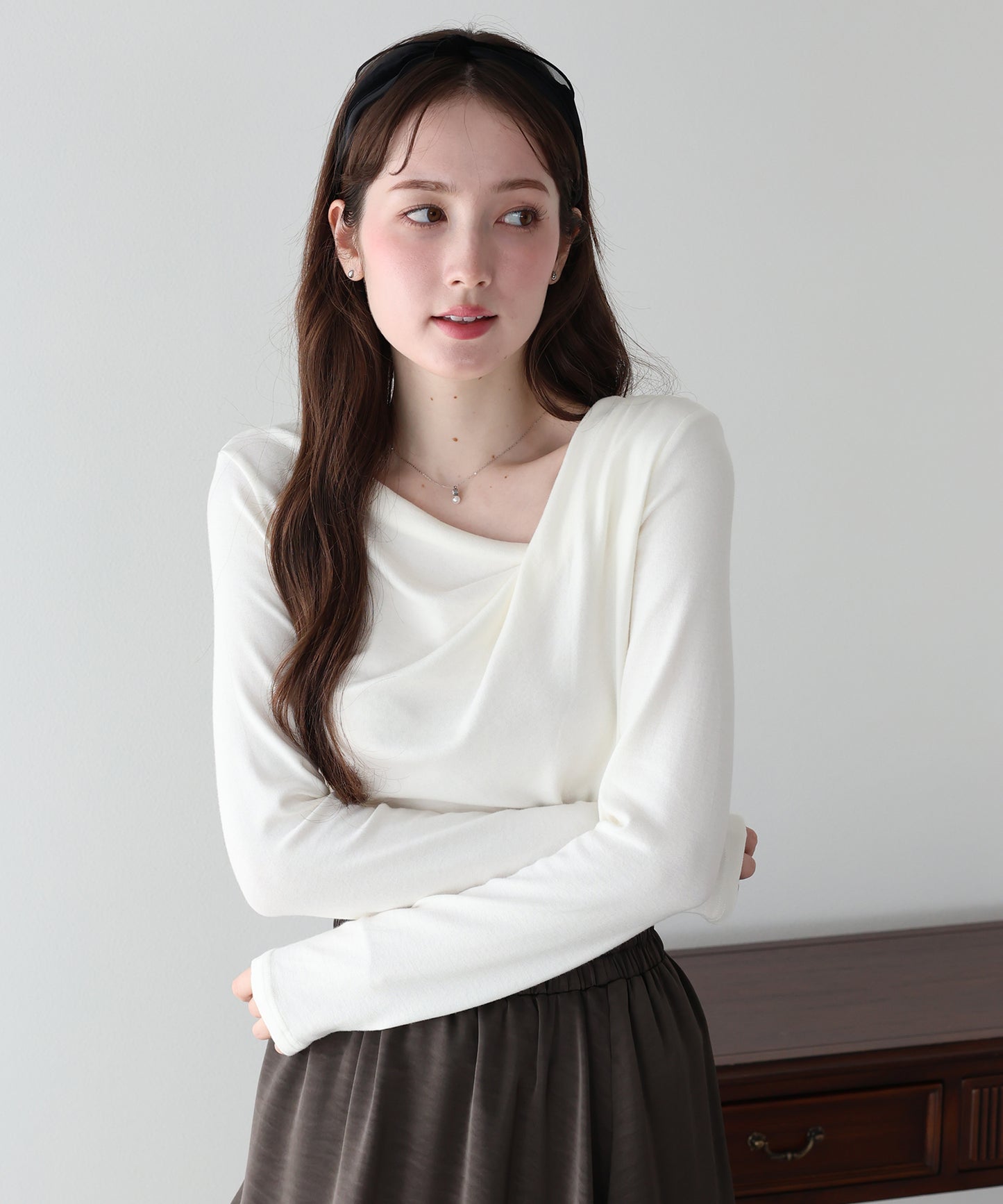 【早割5％OFF】ドレープロングTシャツ【メール便】