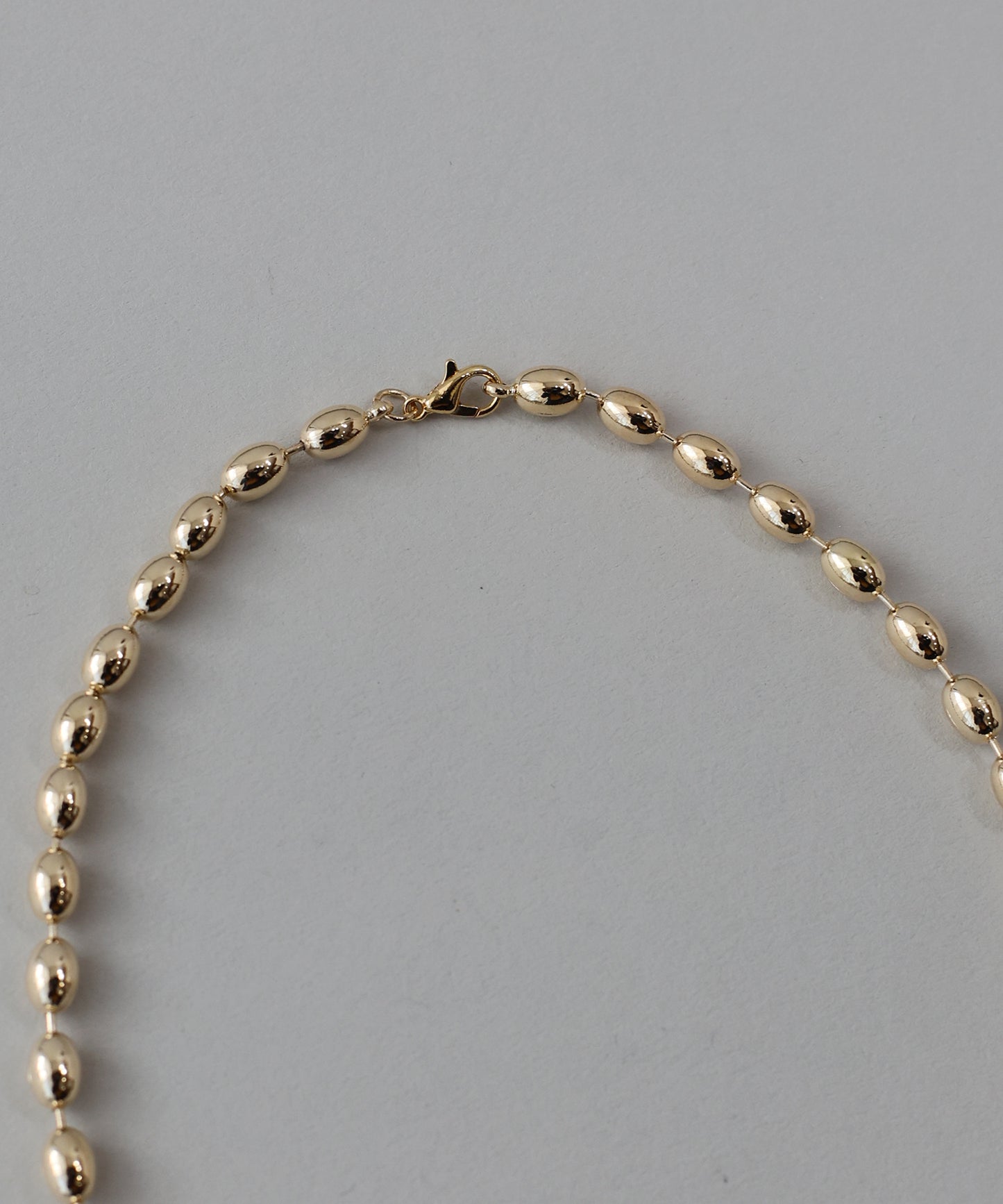 オーバルボールチェーンネックレス / ニッケルフリー【ネコポス】