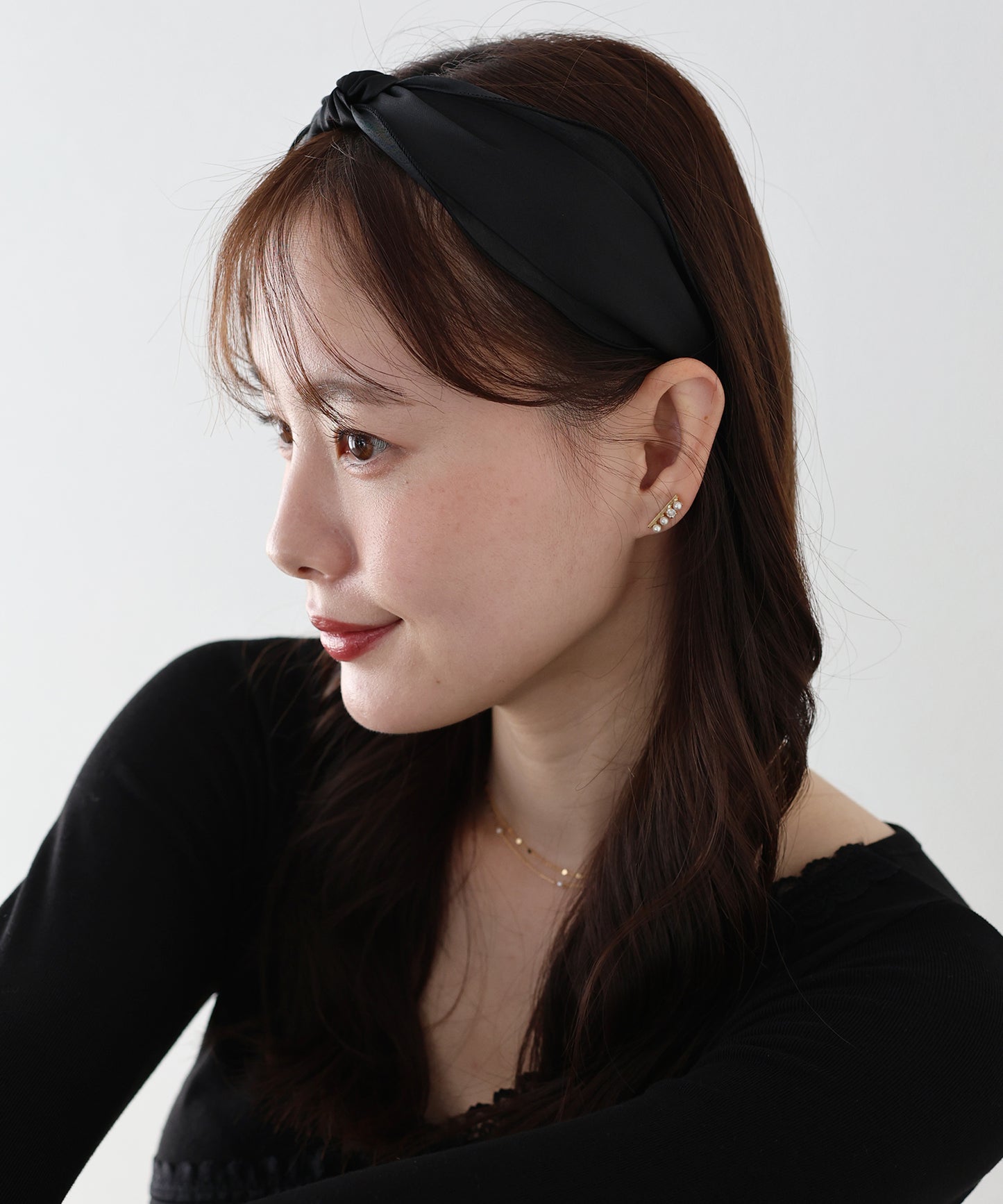 オーガンジーサテンカチューシャ