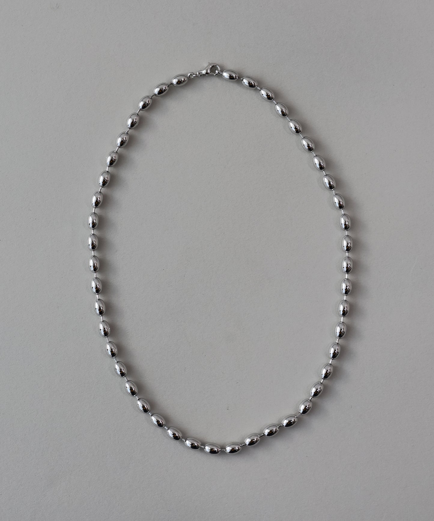 オーバルボールチェーンネックレス / ニッケルフリー【ネコポス】