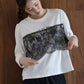 【早割5％OFF】ロングスリーブレースドッキングロゴTシャツ【メール便】
